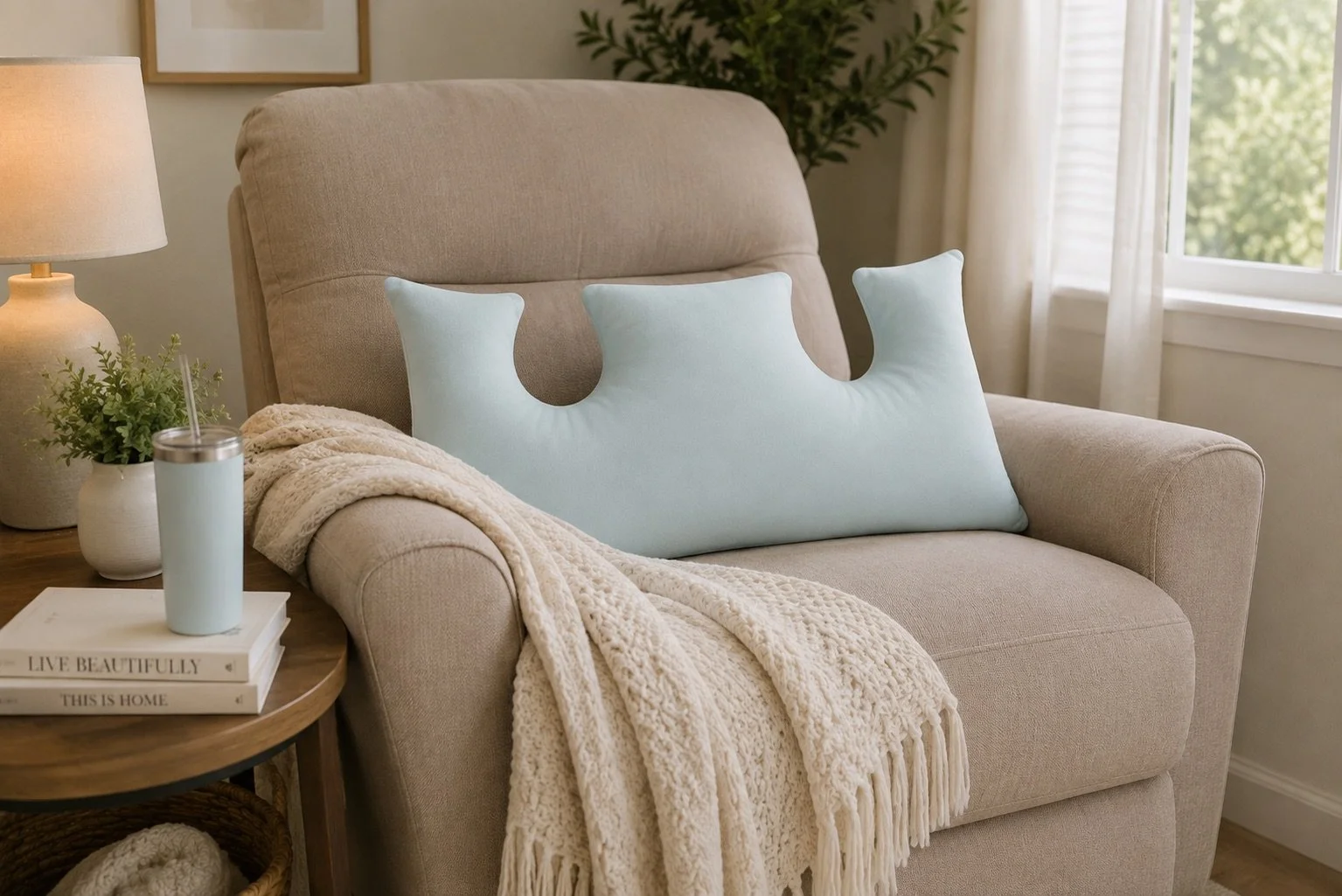 Melyne Double Mastectomy Pillow - Cotton Flannel