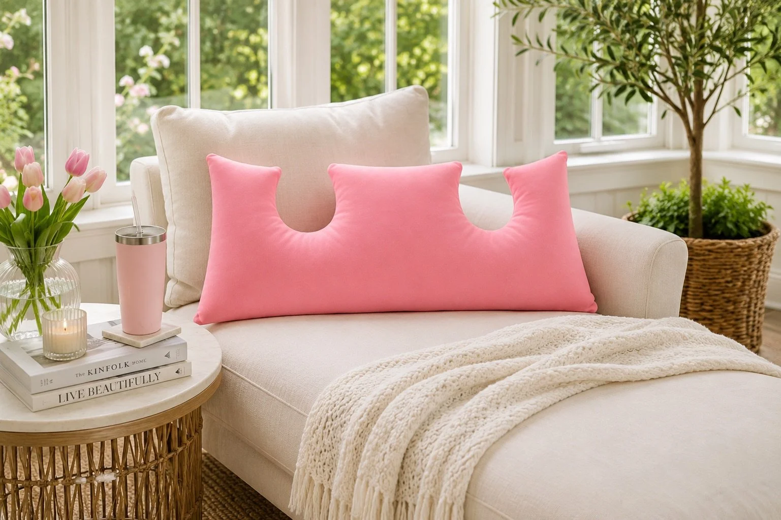 Melyne Double Mastectomy Pillow - Cotton Flannel