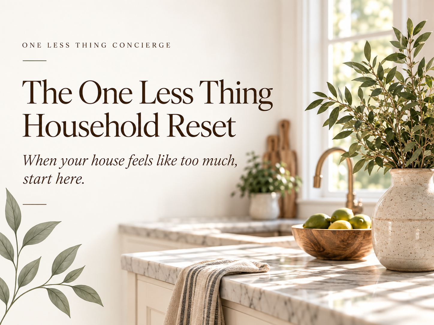 The One Less Thing Household Reset