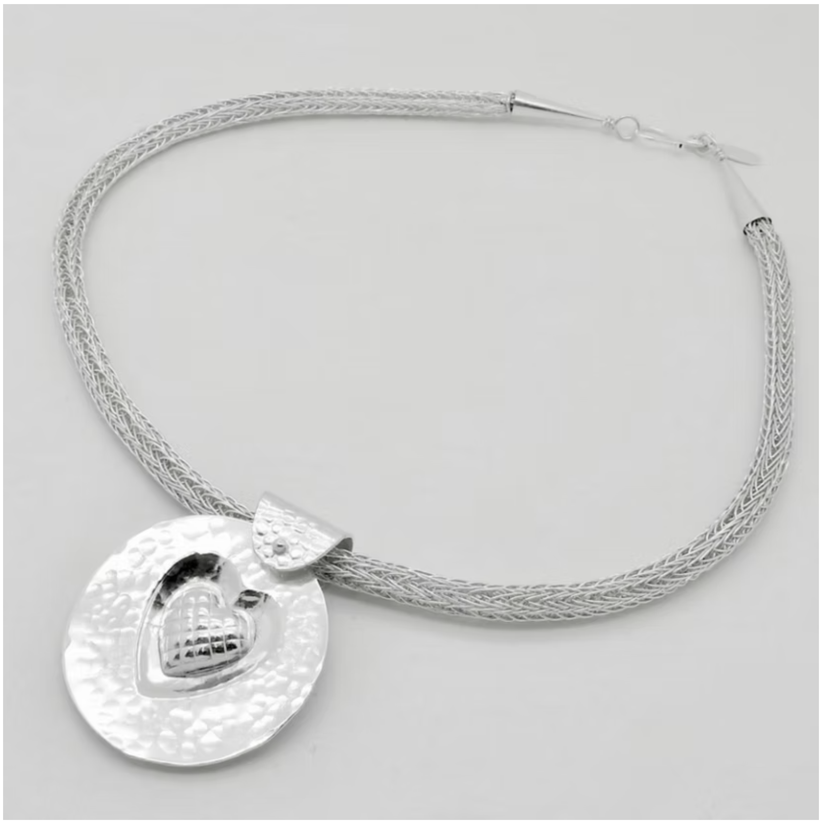The Enduring Heart on Handwoven Viking Knit Chain