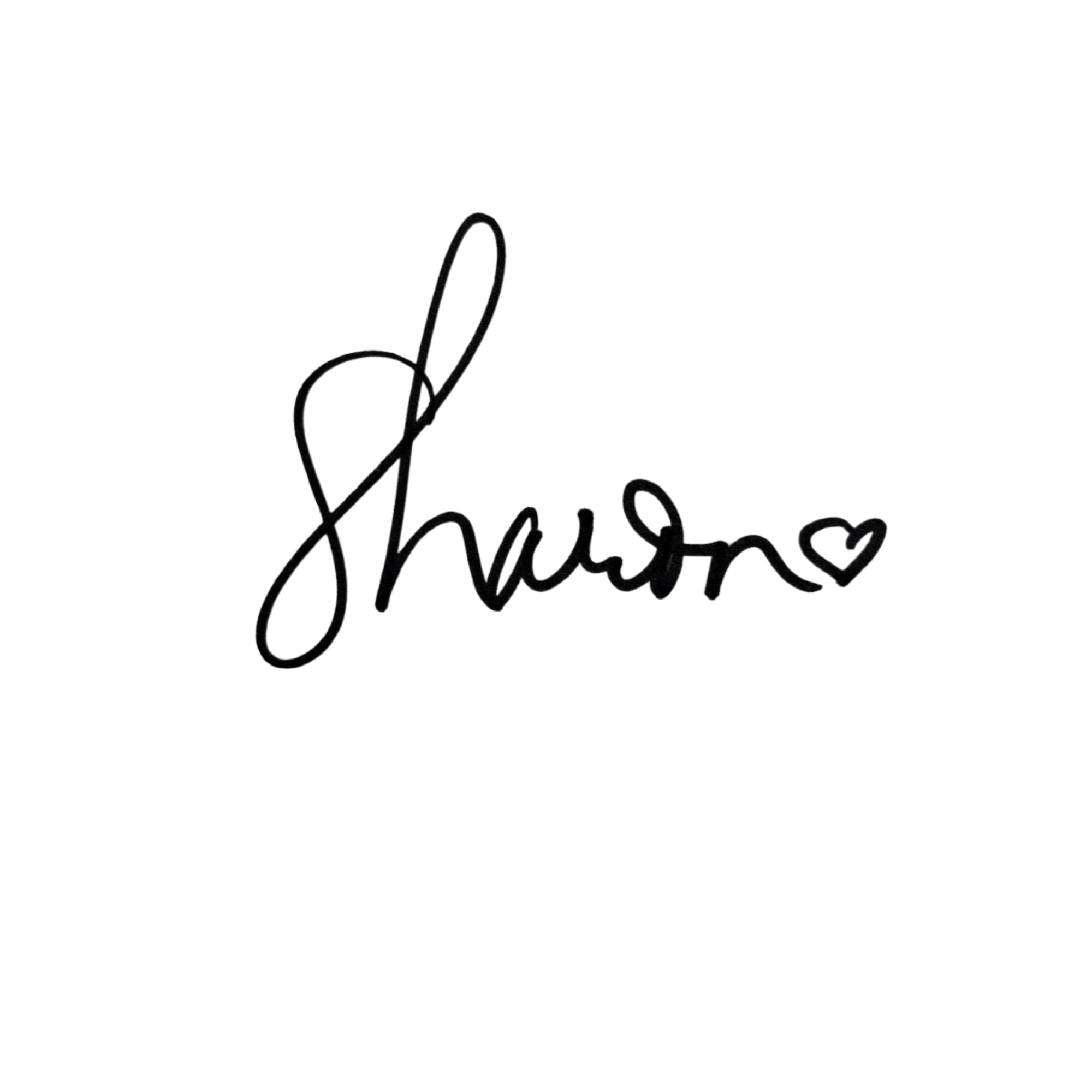 Handwritten signature of Sharon, founder of The LateBloomer CEO.