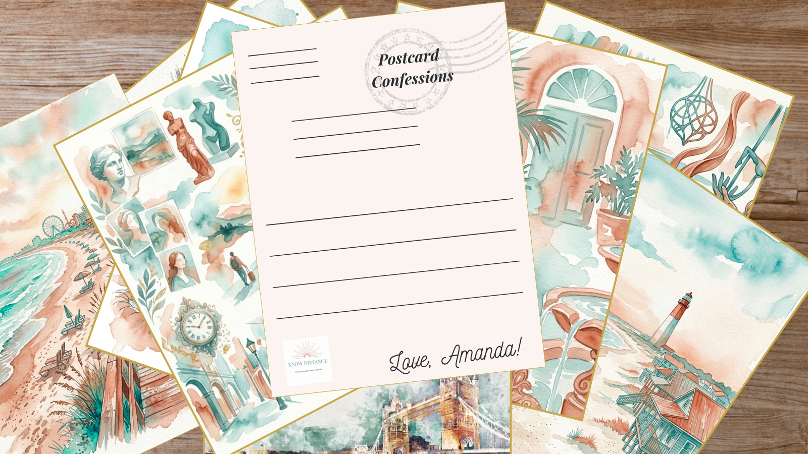 Postcard Confession image by Know Distance