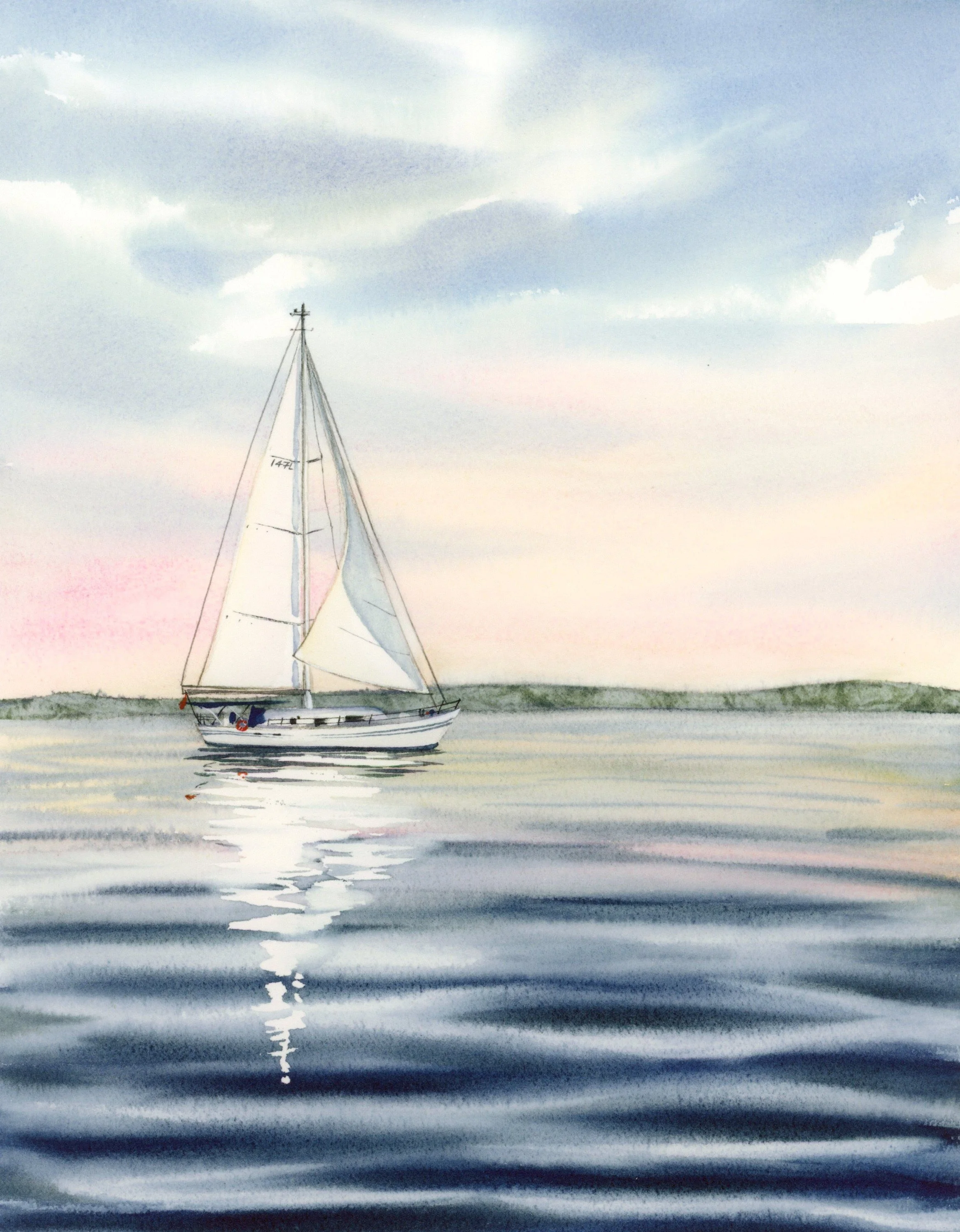 White sail