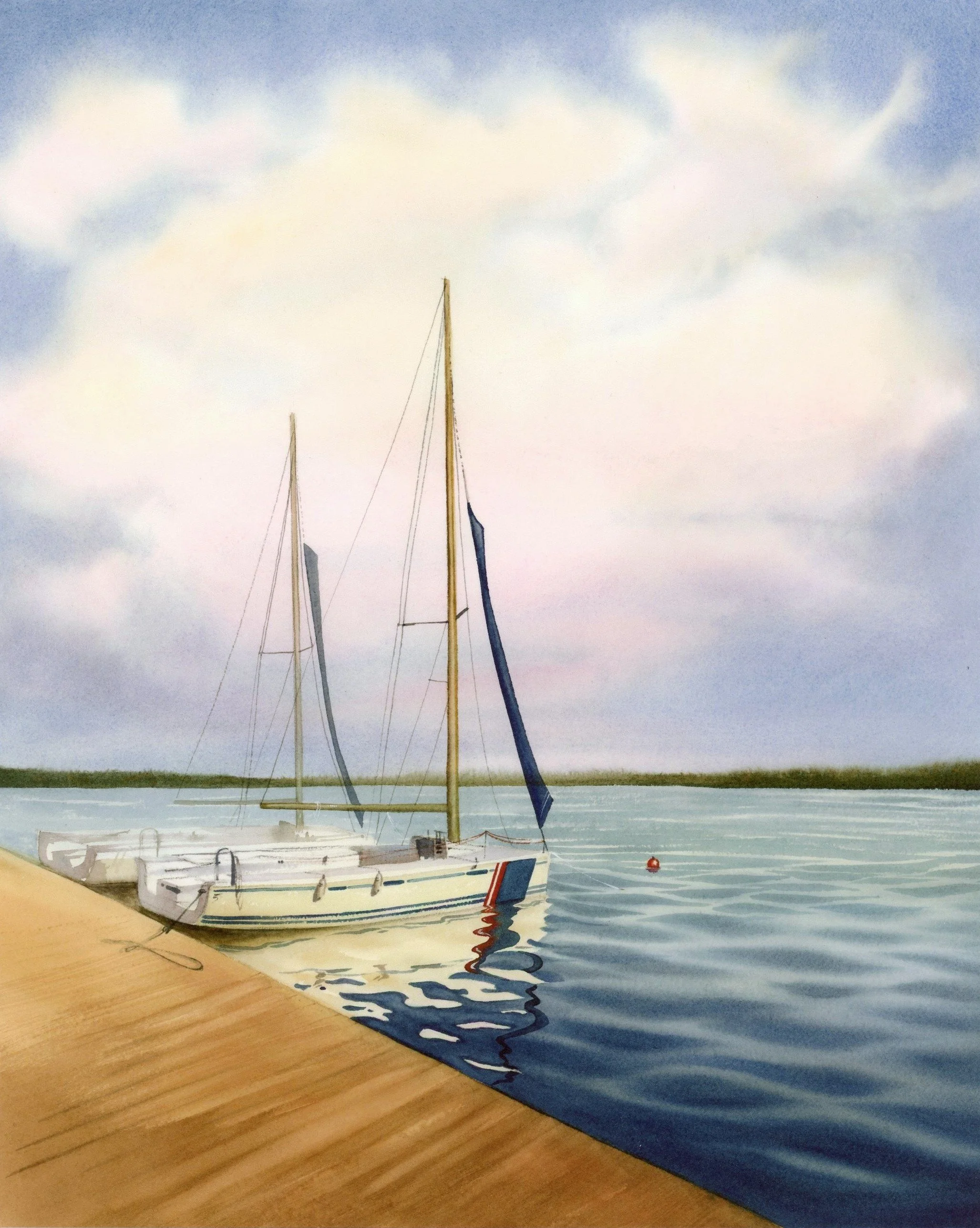 Sailboats at rest