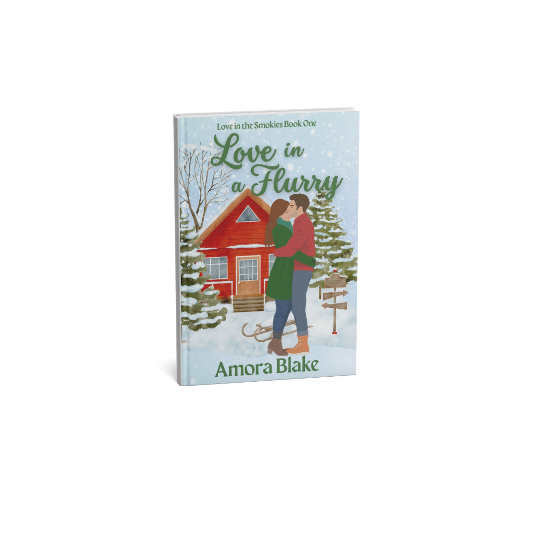 Love in a Flurry by Amora Blake small town Christmas snowed in romance in Gatlinburg, TN