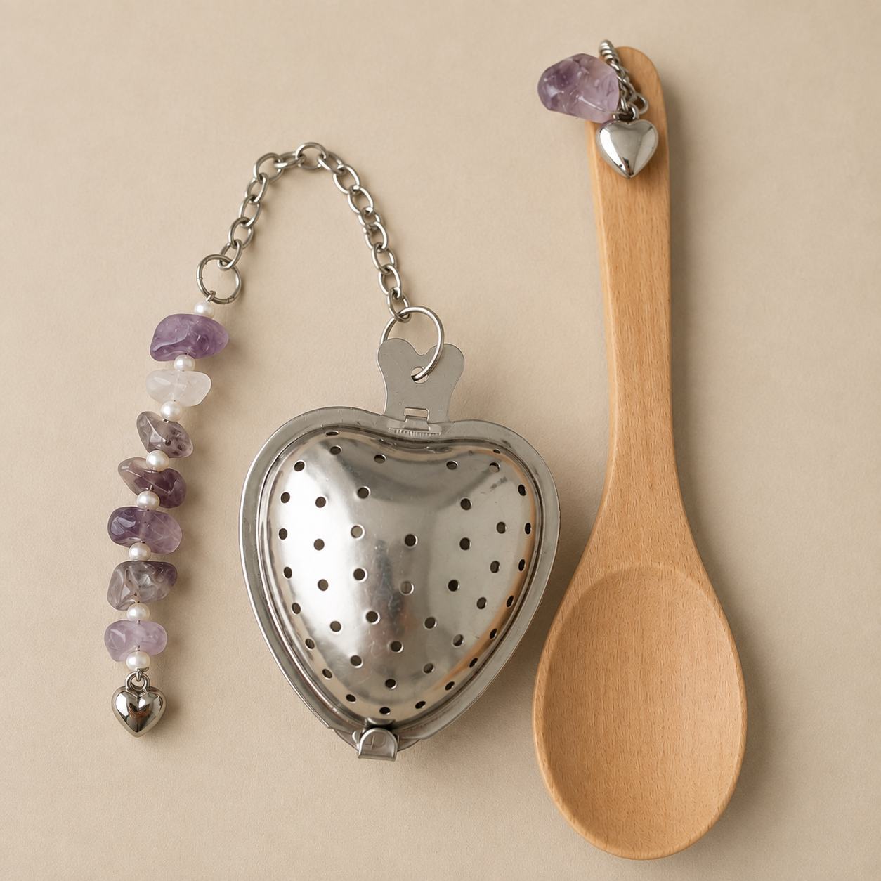 Amethyst Tea Strainer Set