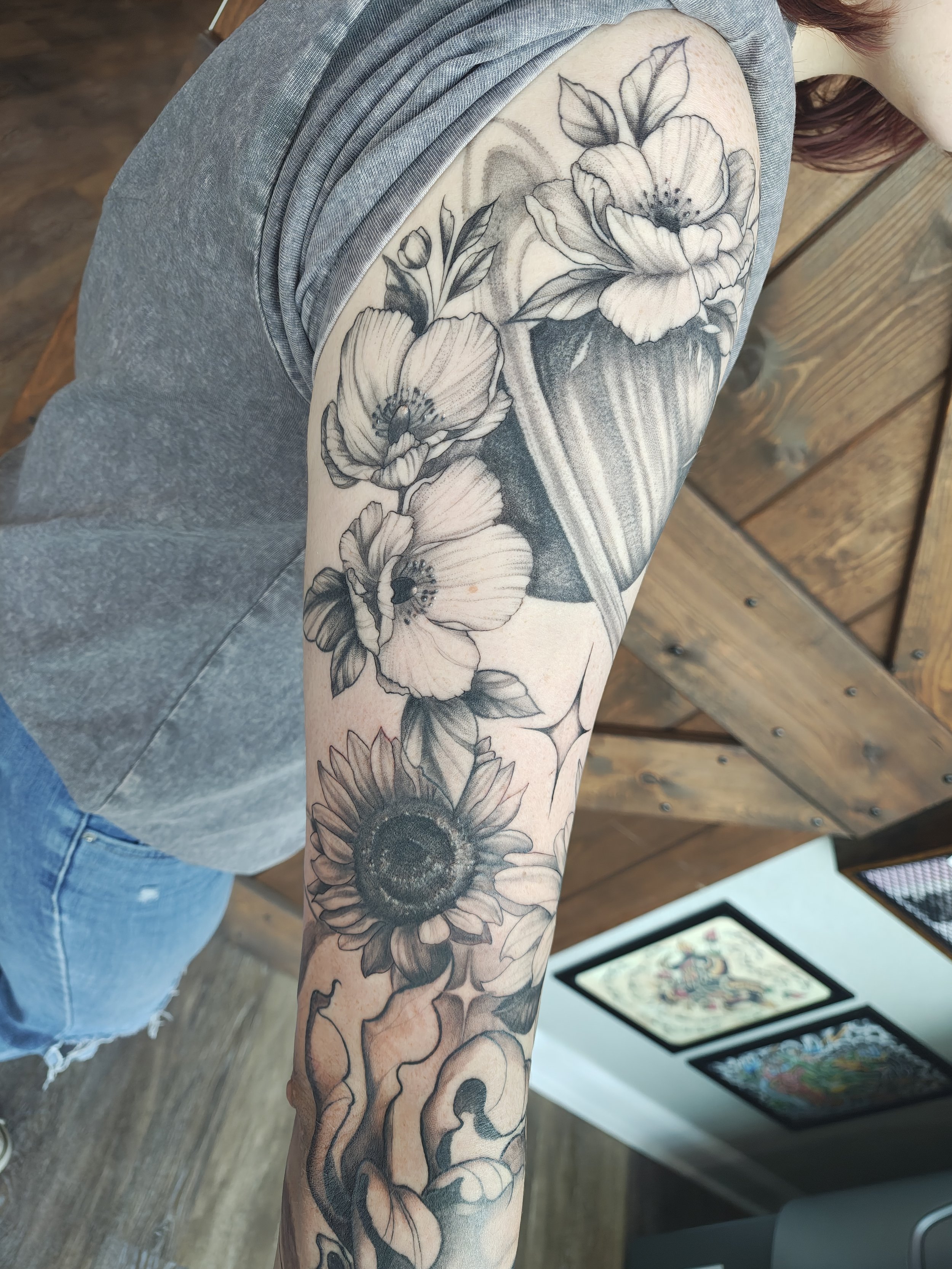 some fresh, some healed. 