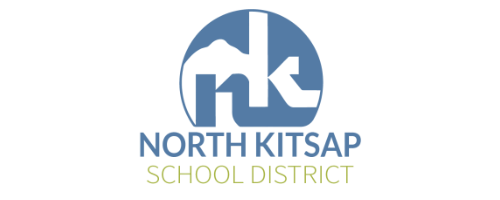 Logo of North Kitsap School District with a stylized mountain and water design.