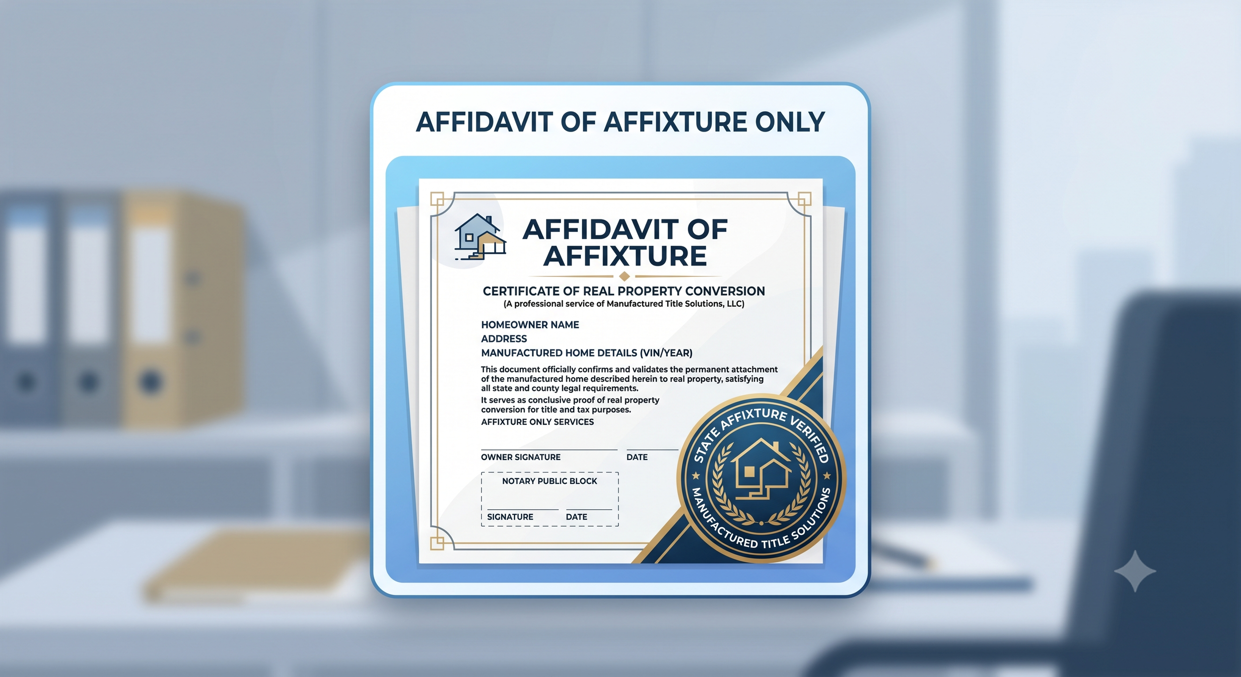 Affidavit of Affixture Only