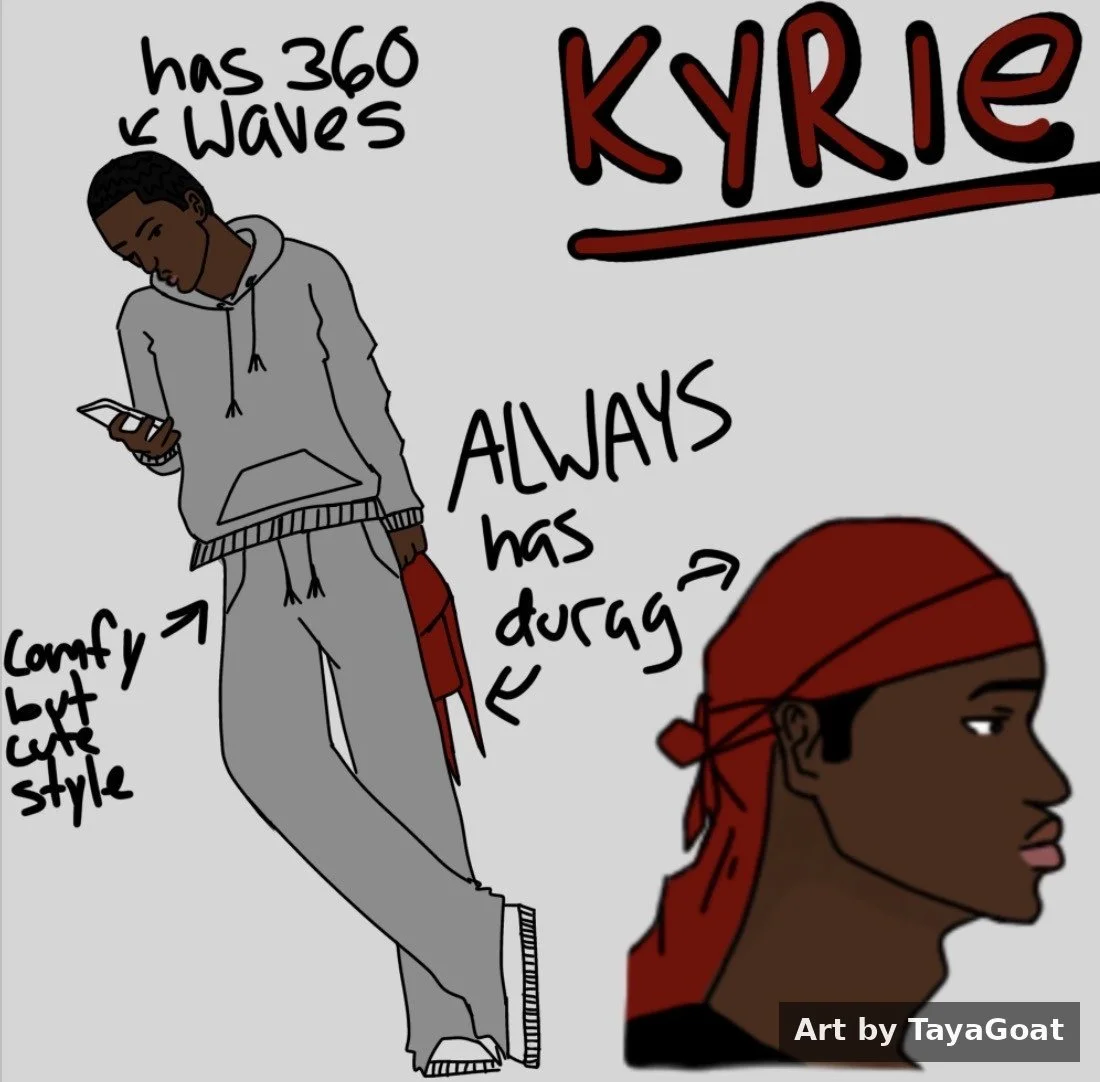 Simple, Sleek and stylish. The side profile makes him look like a model. I think it might be hard to connect the reference to my drawing though...
