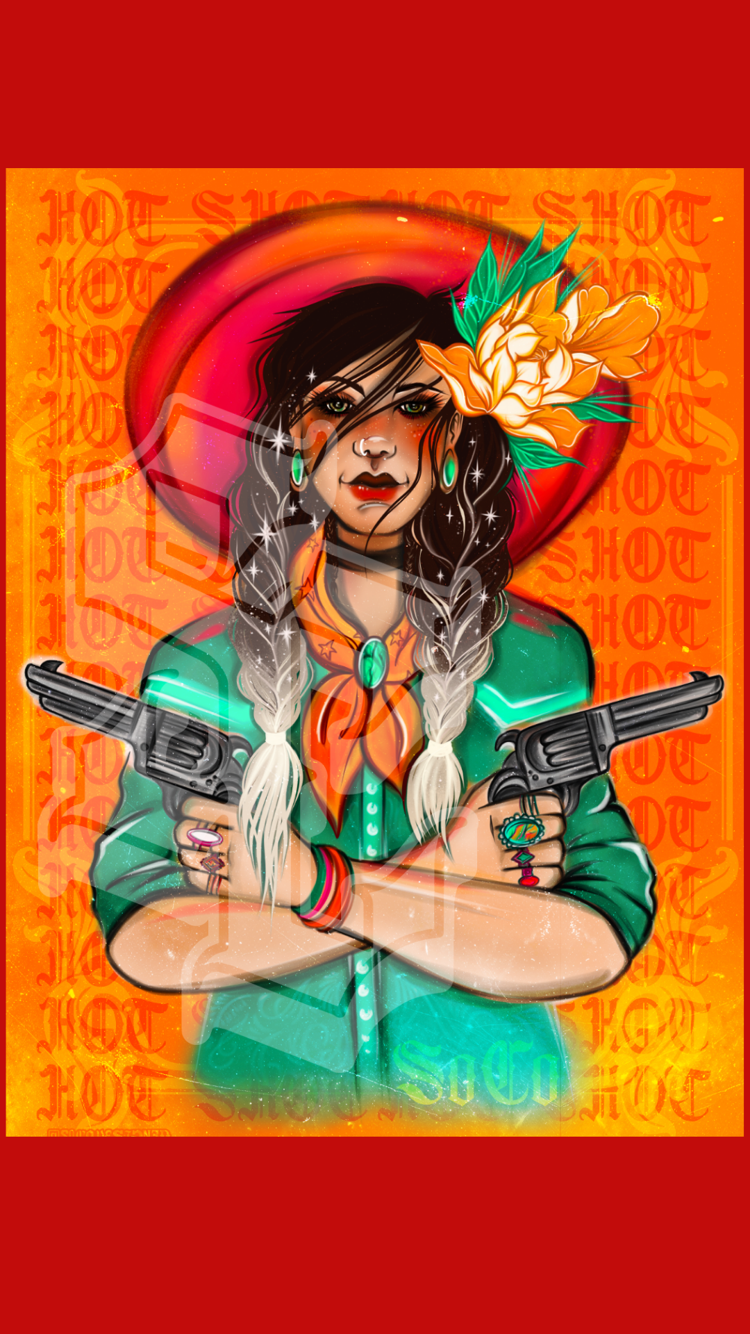 Hot Shot — Digital Art Print
