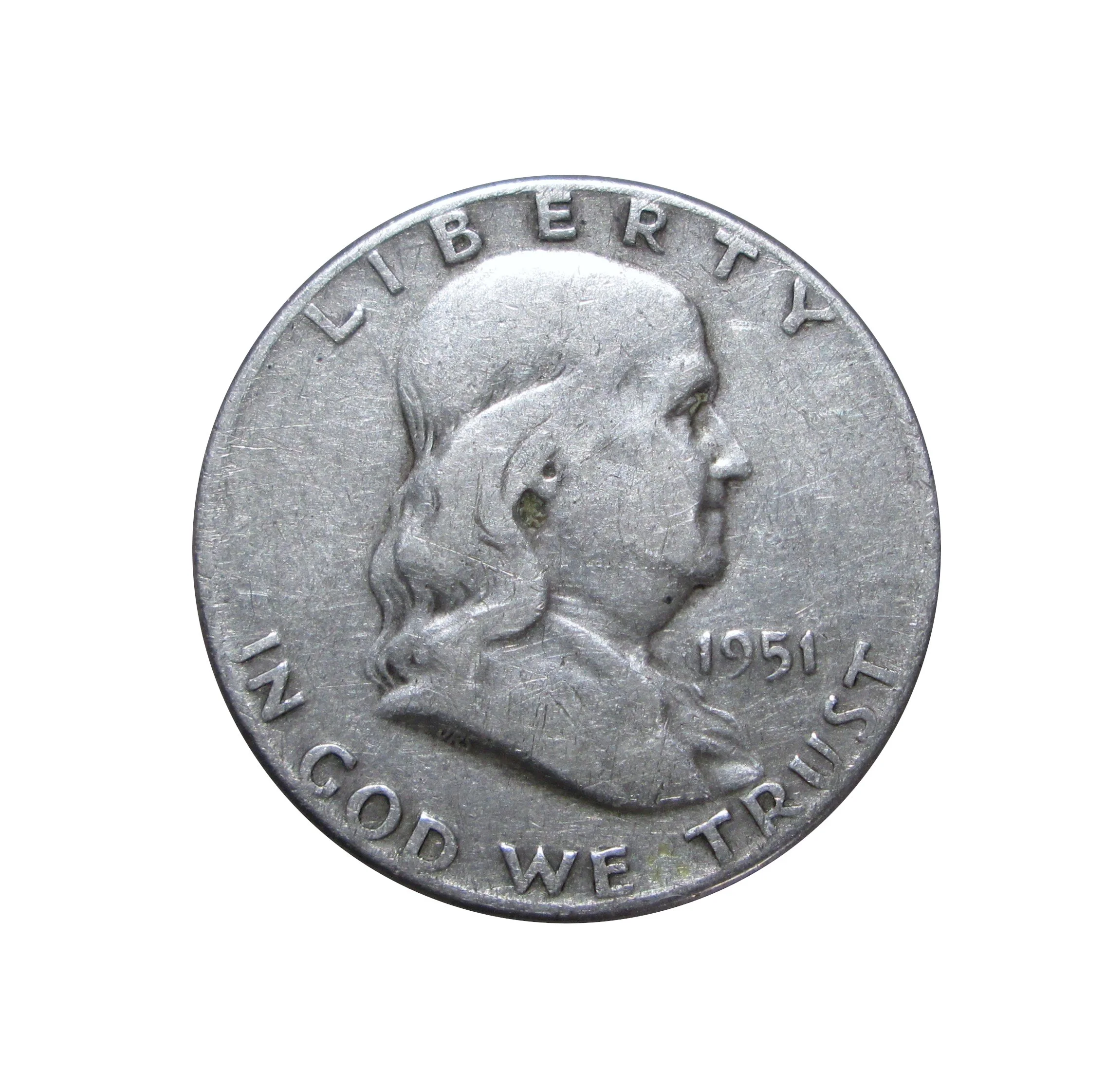 1951 P Franklin Half Dollar Very Good