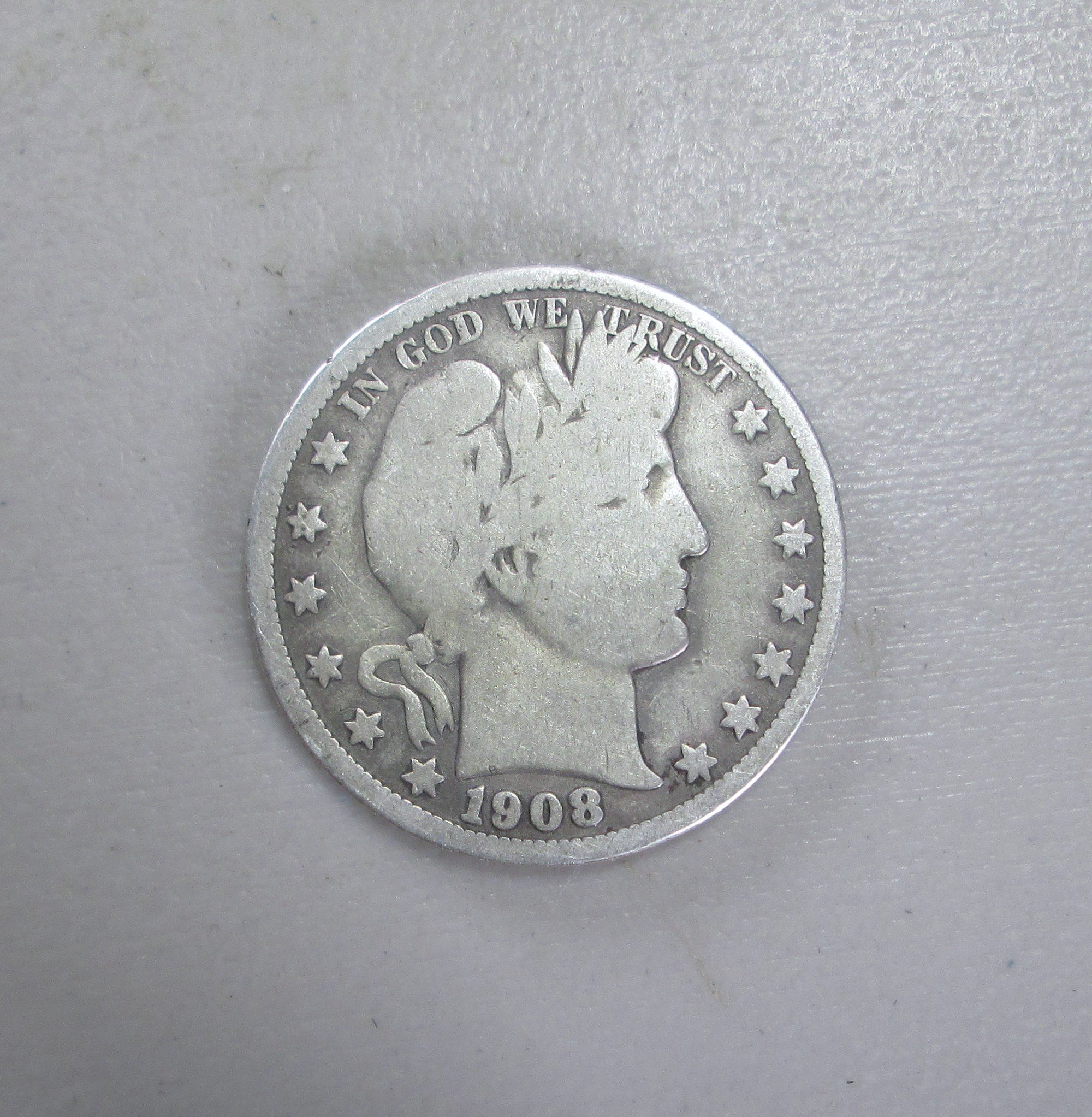 1908 D Barber Half Dollar Good Condition