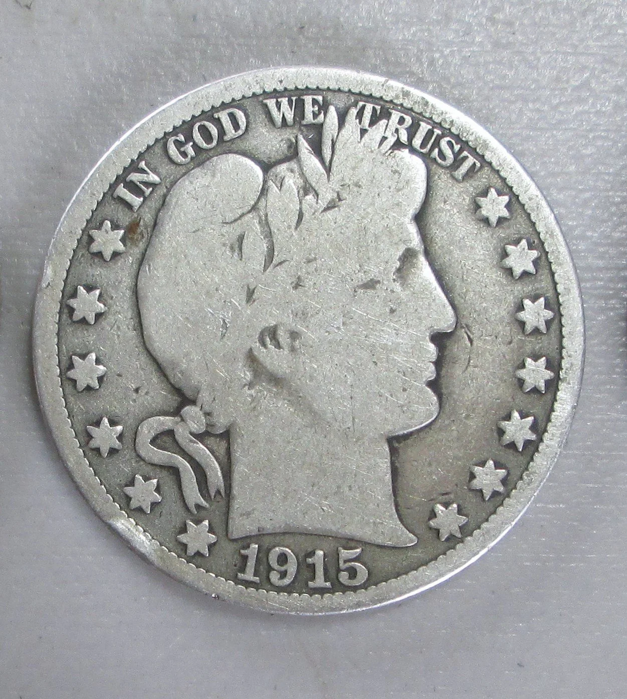 1915 S Barber Half Dollar Good Condition