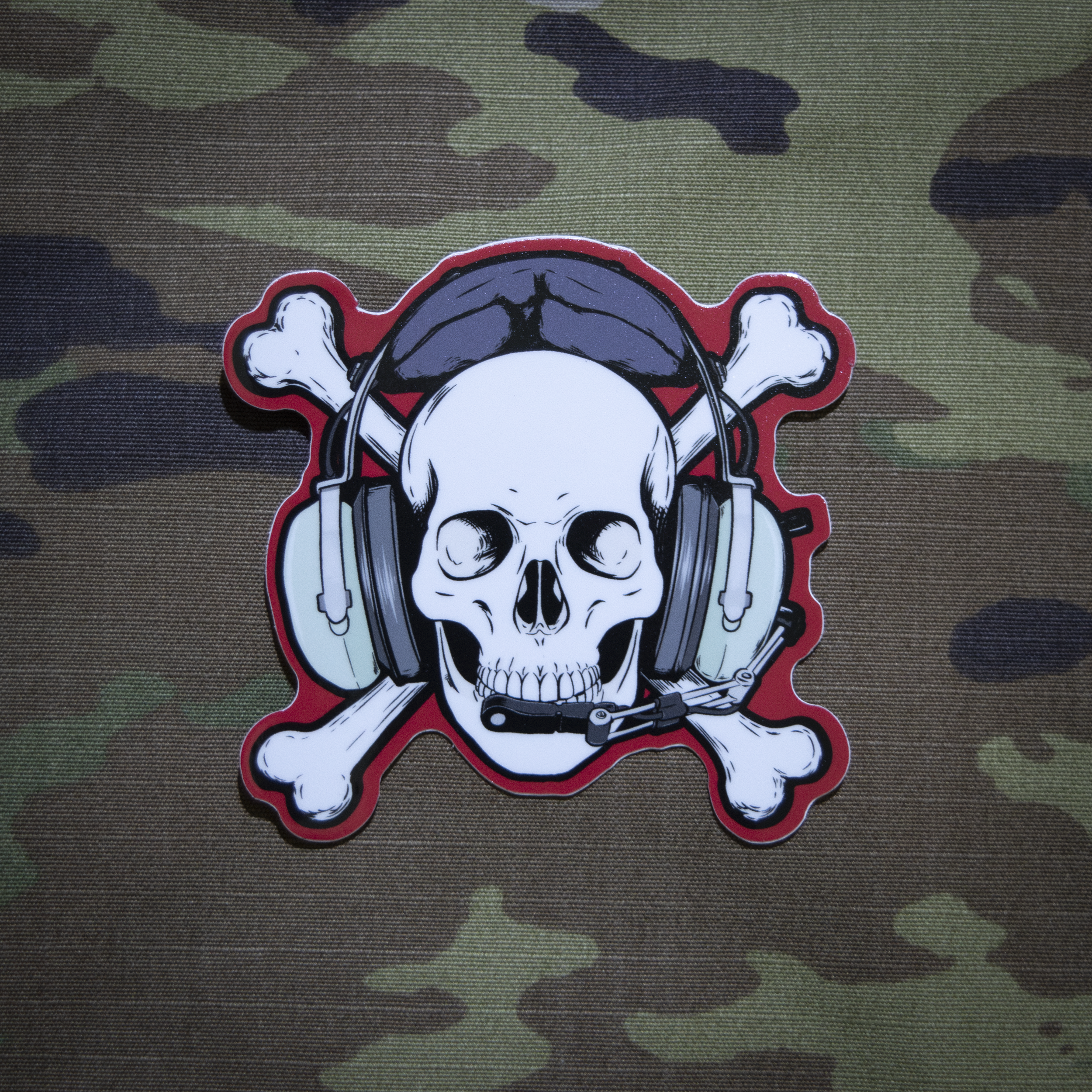 USAF Aircraft Maintainer Skull Sticker 2 Pack