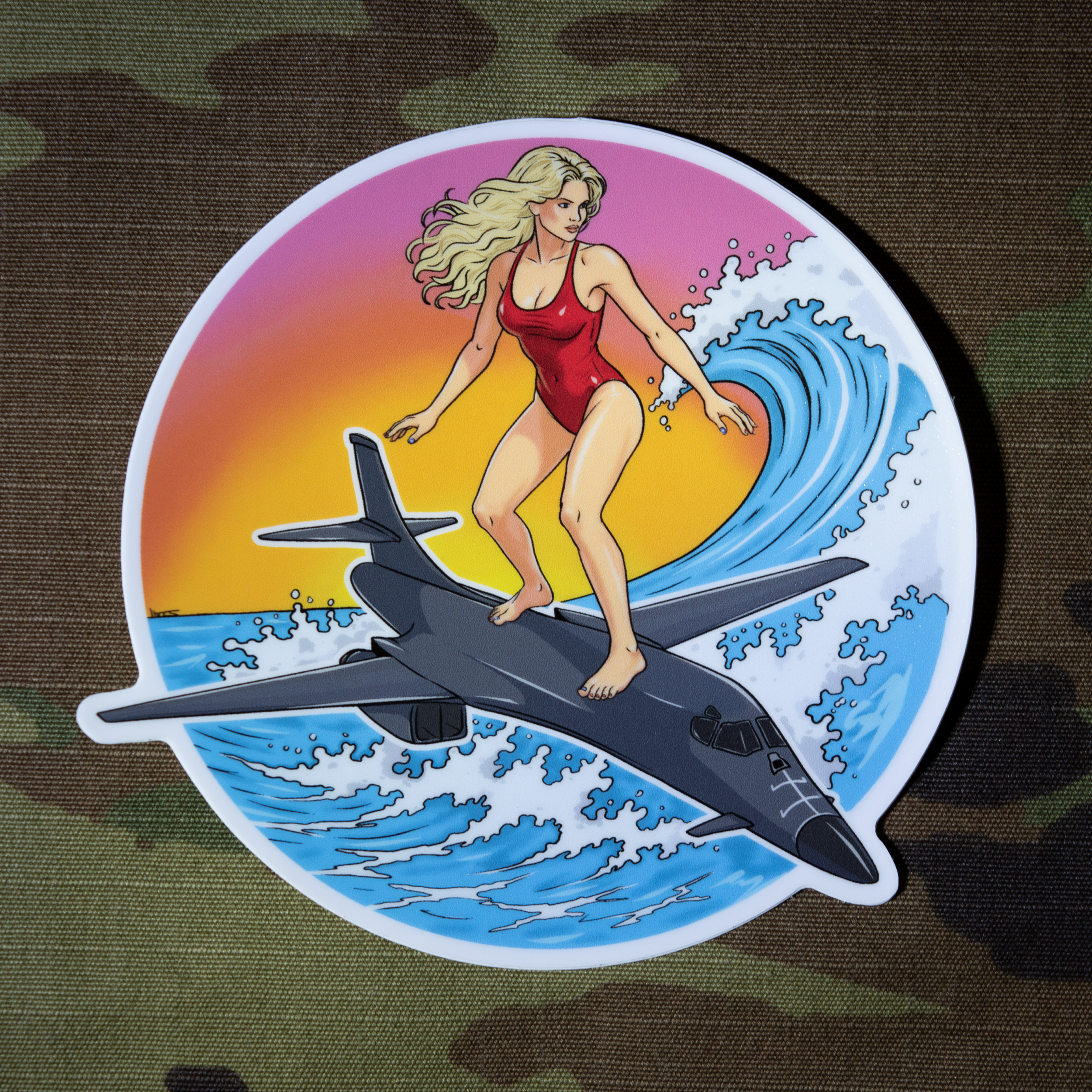 B-1 Lancer Aircraft Surf Sticker 2 pack