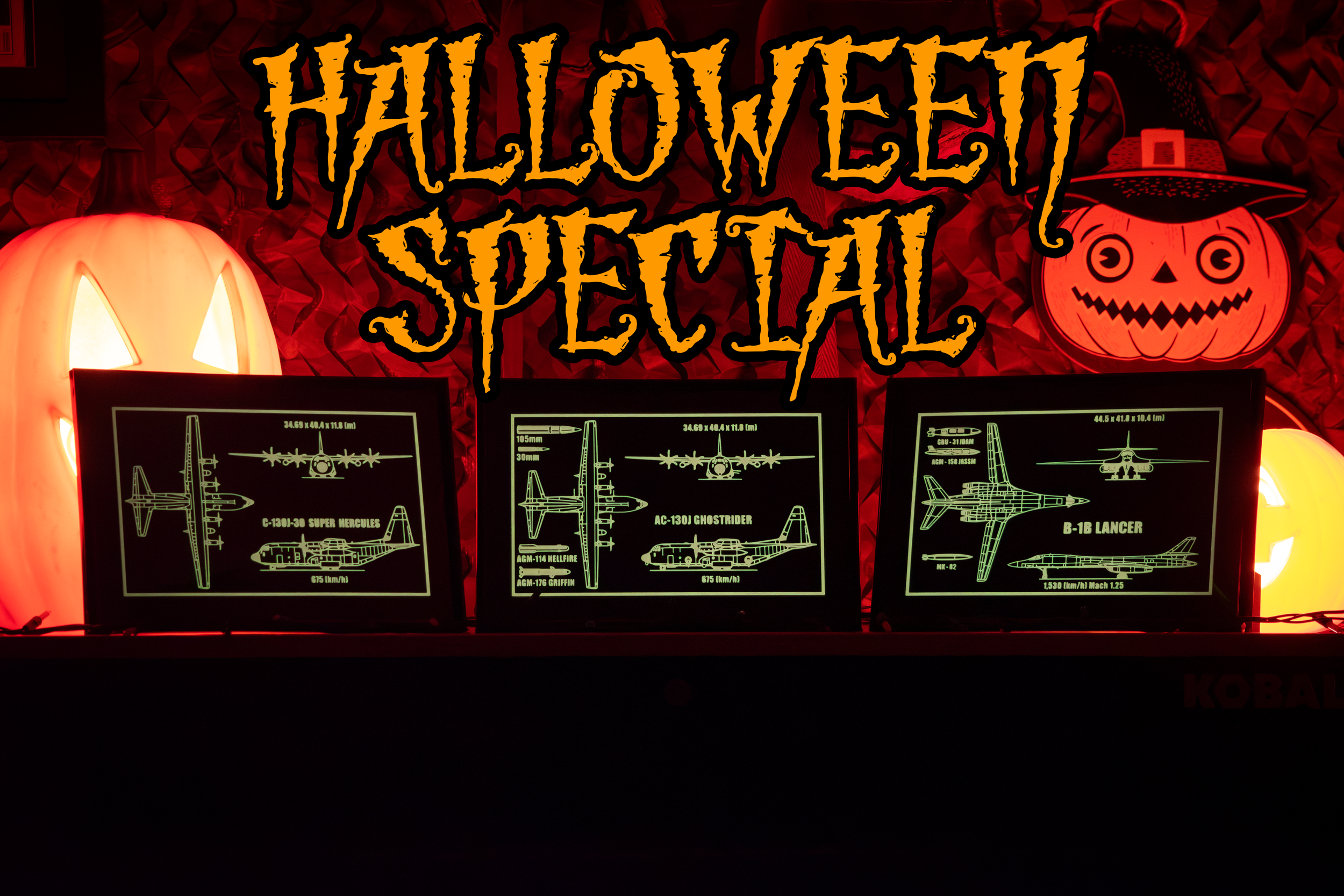 Framed Halloween Special Aircraft Blueprints
