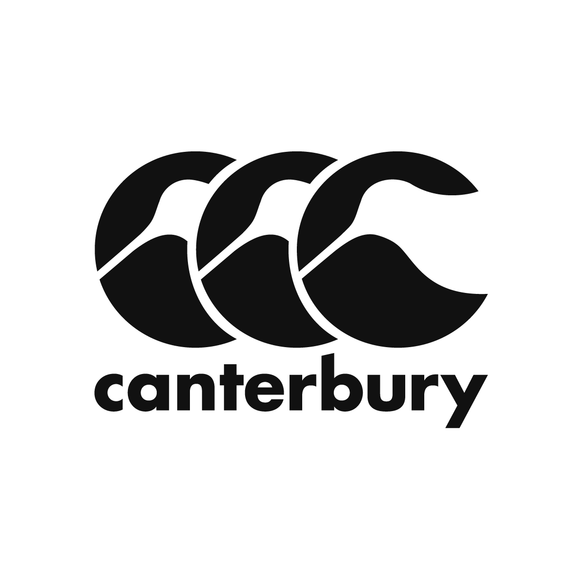 Black Canterbury logo featuring three stylized overlapping letter 'C's and the word 'canterbury' beneath.