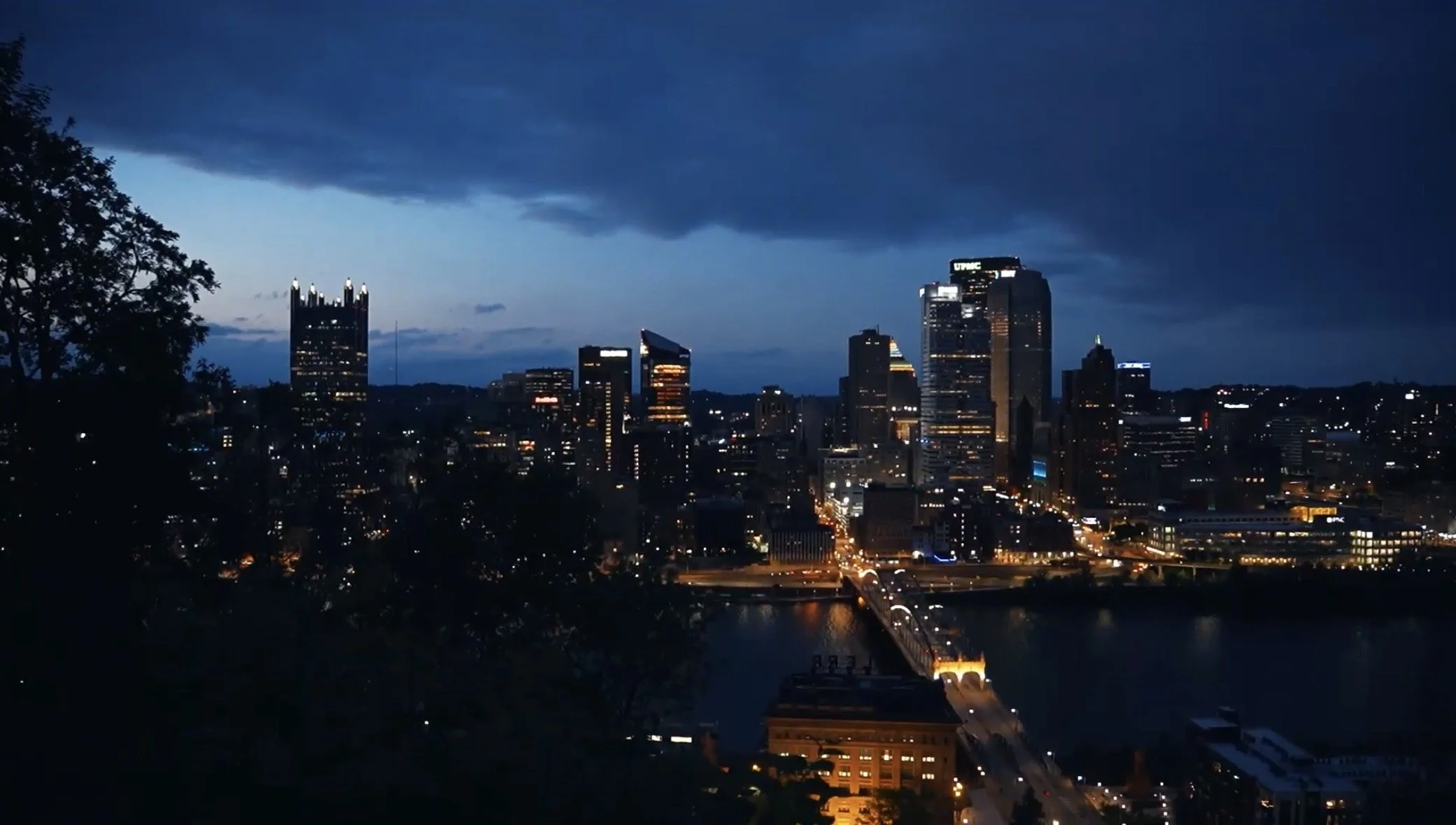 Pittsburgh skyline featured in sleeyce's music video "2ONTHEWRIST"