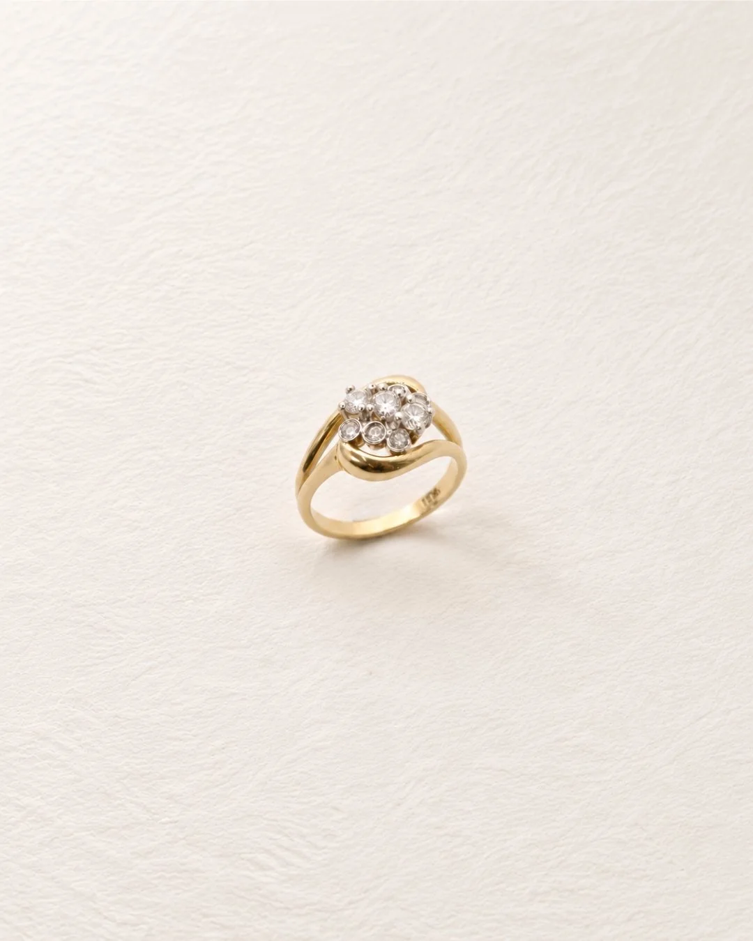 Vintage 18ct Gold Diamond Cluster Ring