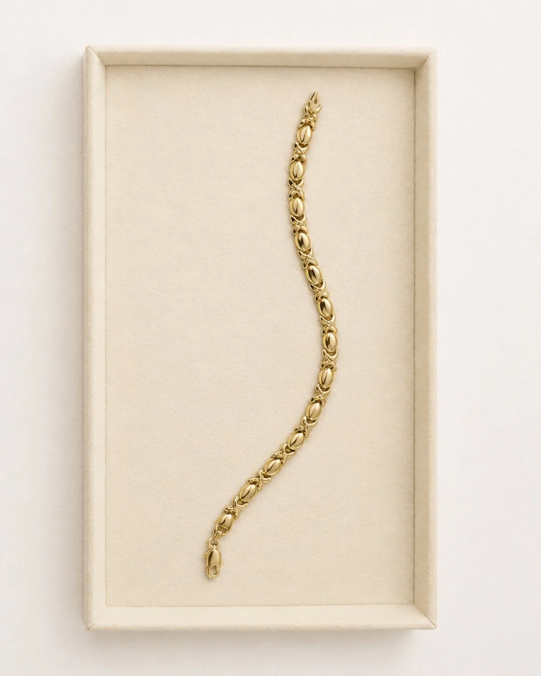 Vintage 9ct Gold X-Link Bracelet