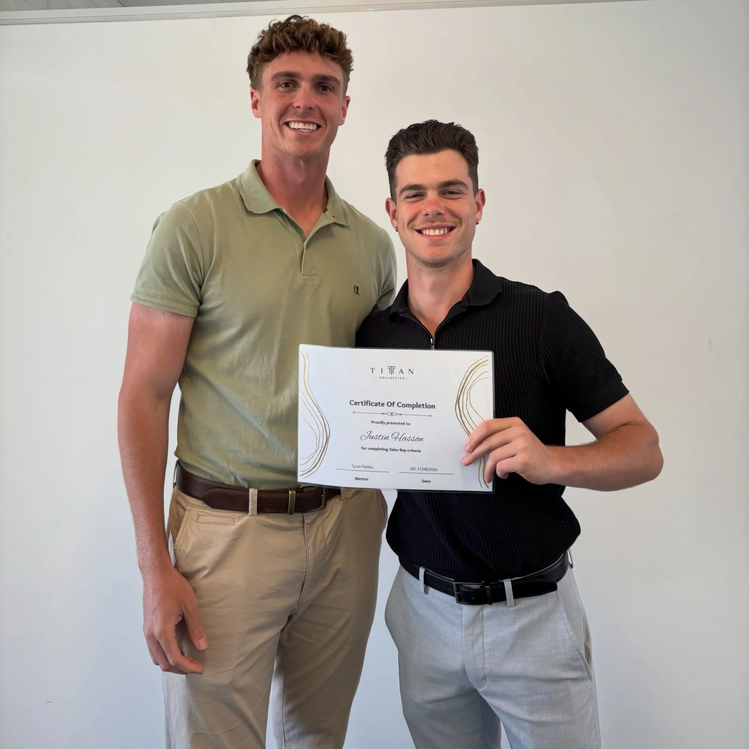 Huge congratulations to Justin on officially becoming a Sales Rep at Titan Collective! 🏆🔥

Justin has become the first to hit Sales Rep at Titan, and he did it in his FIRST WEEK with us! 

His fast learning, strong work ethic and willingness to put