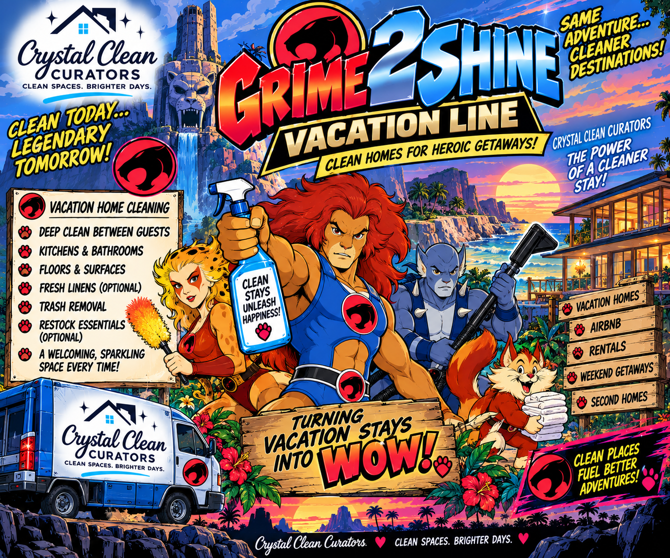 🏡 Grime to Shine Vacation Line