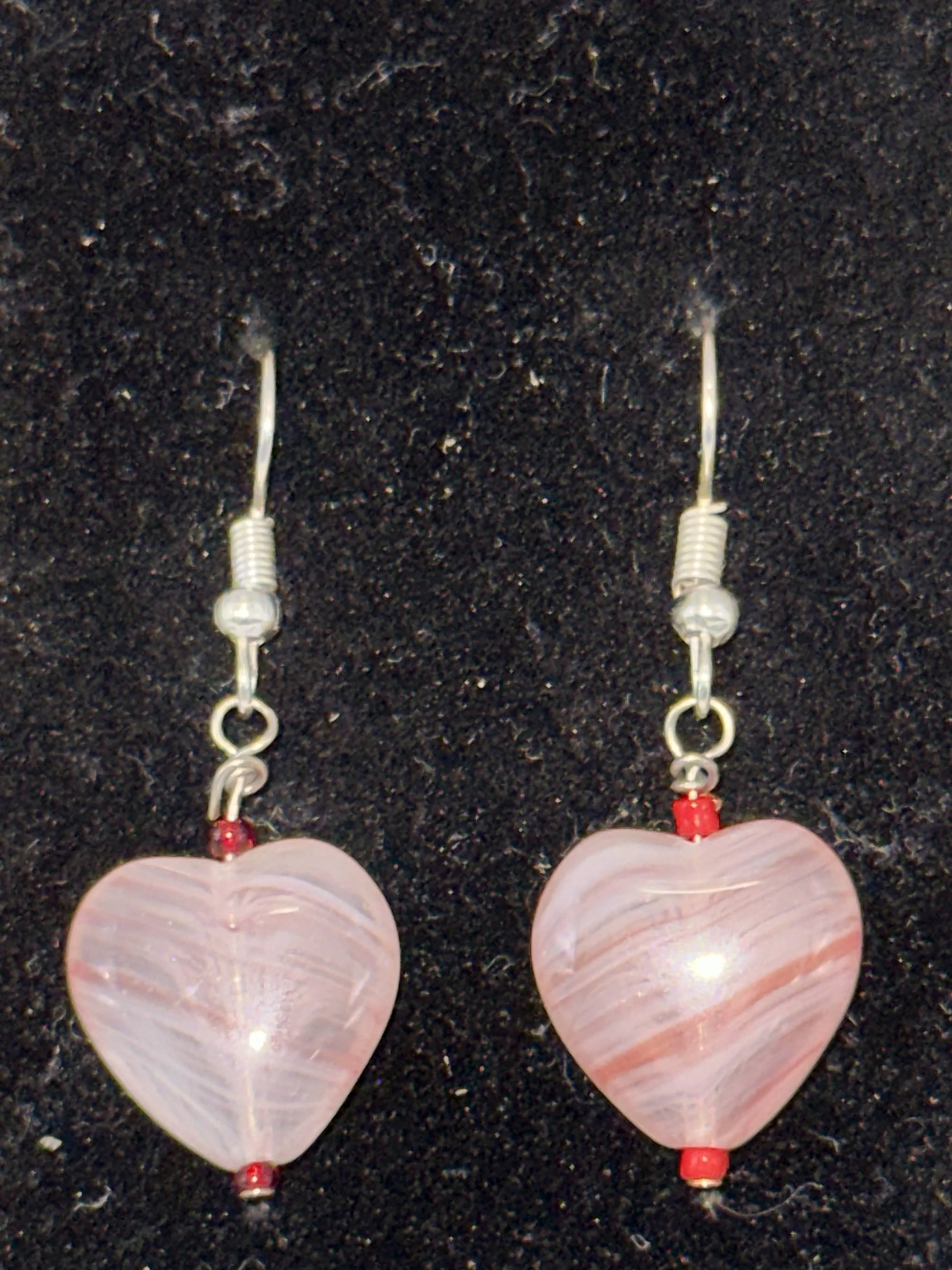 Pink Stone Heart Earring