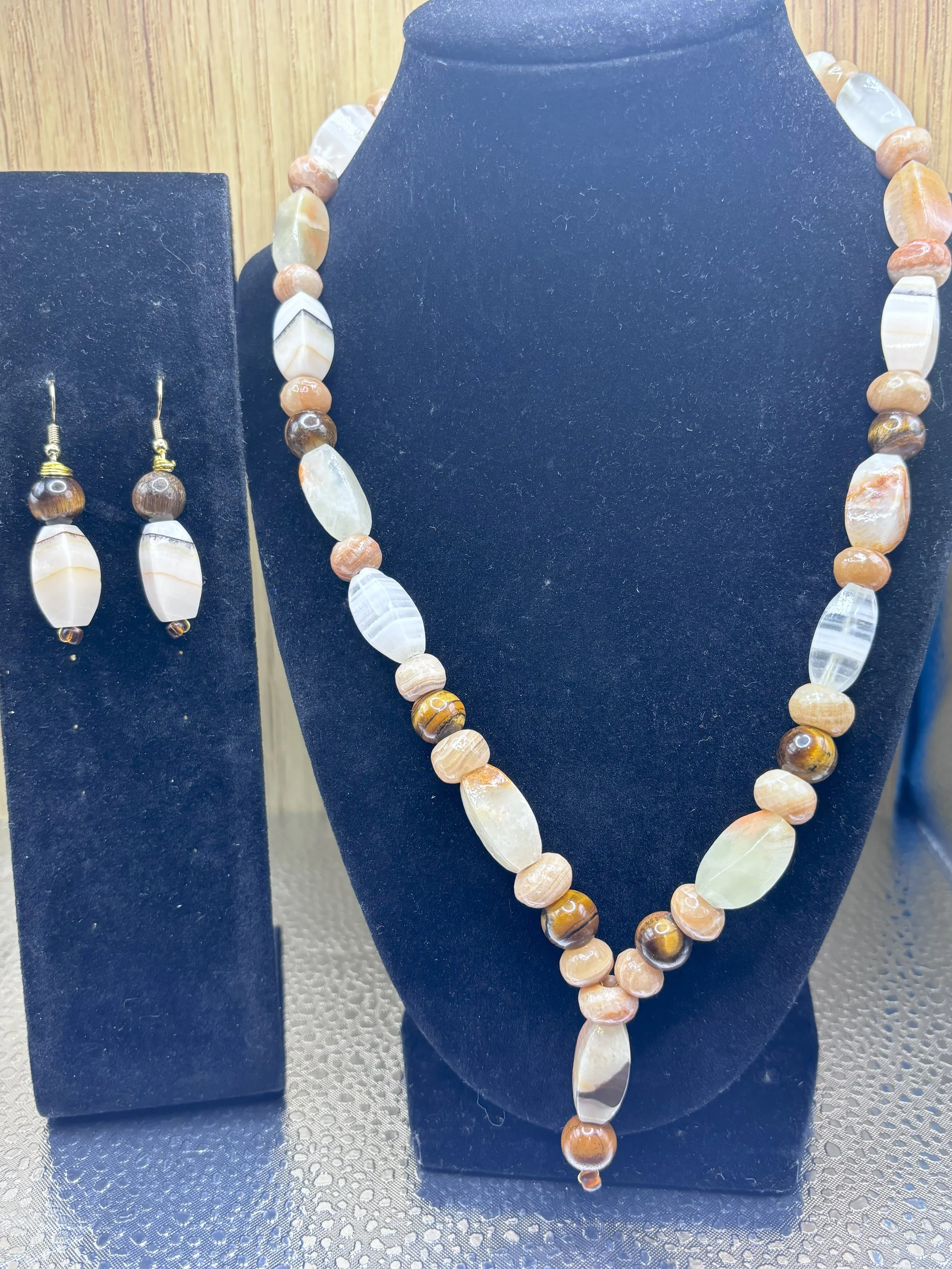 Tiger Eye and Agate -2 Piece Set