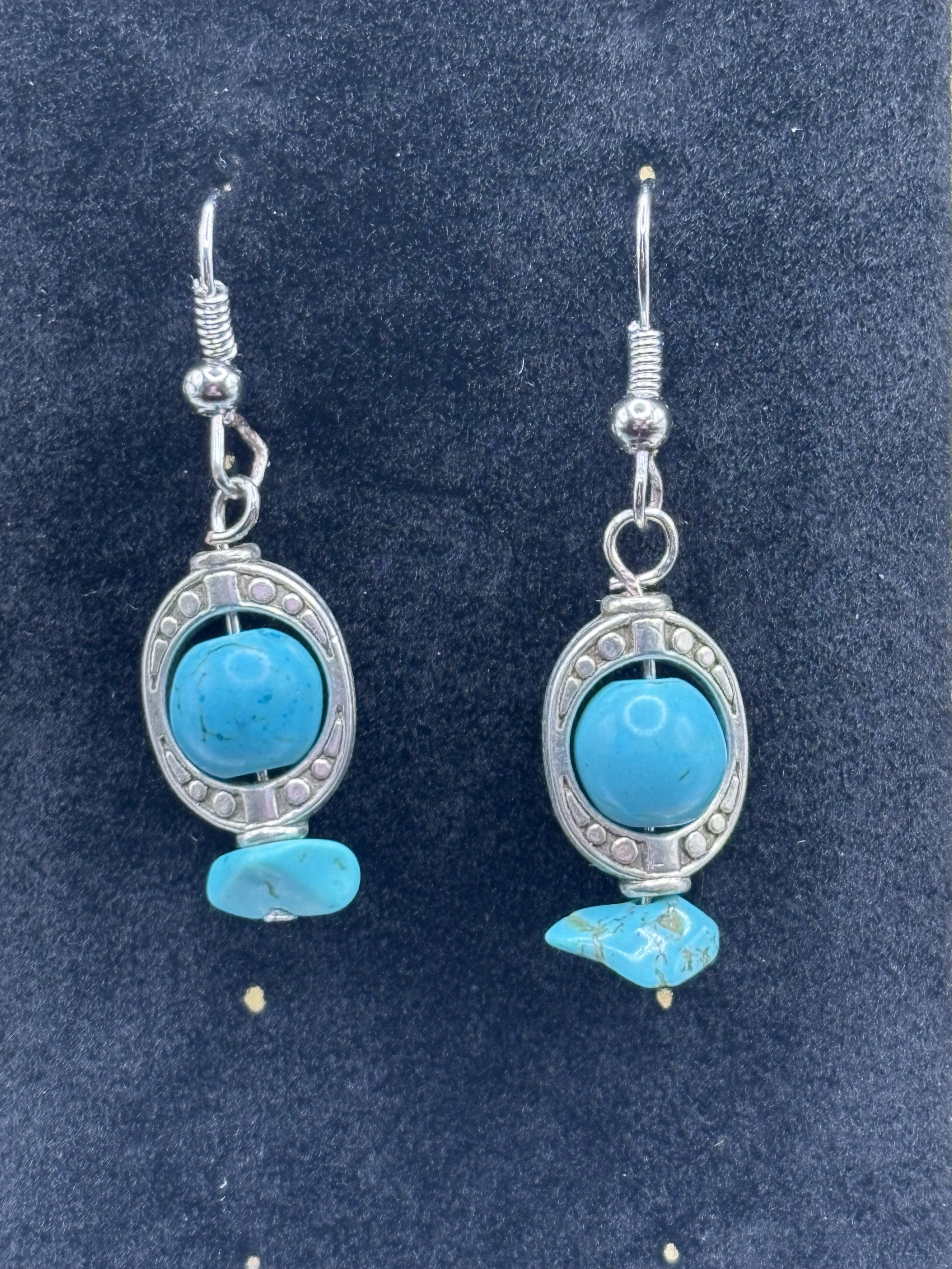 Turquoise with Silver Earring