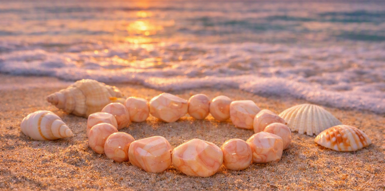 Luna Peach Wave Bracelet
