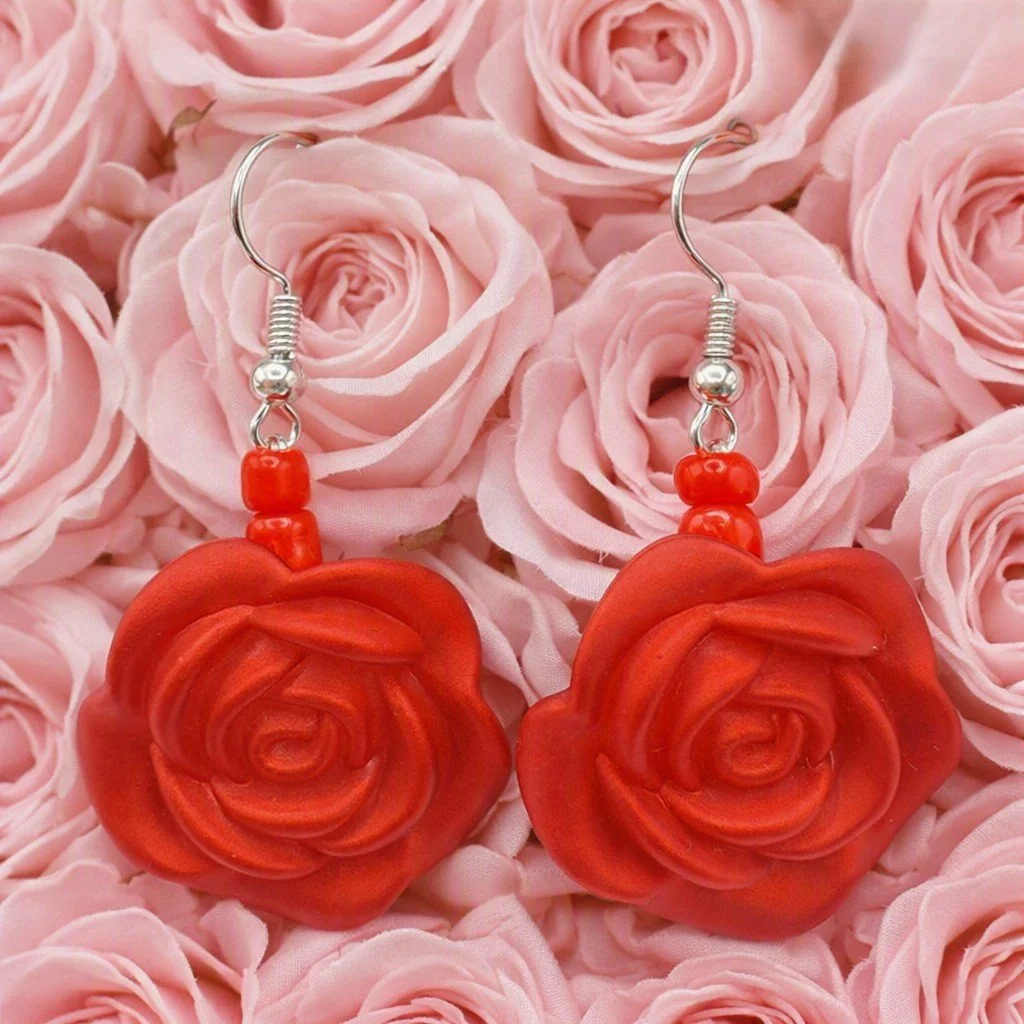Red Roses Earring