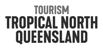 Text read 'Tourism Tropical North Queensland' in black font on a transparent background.