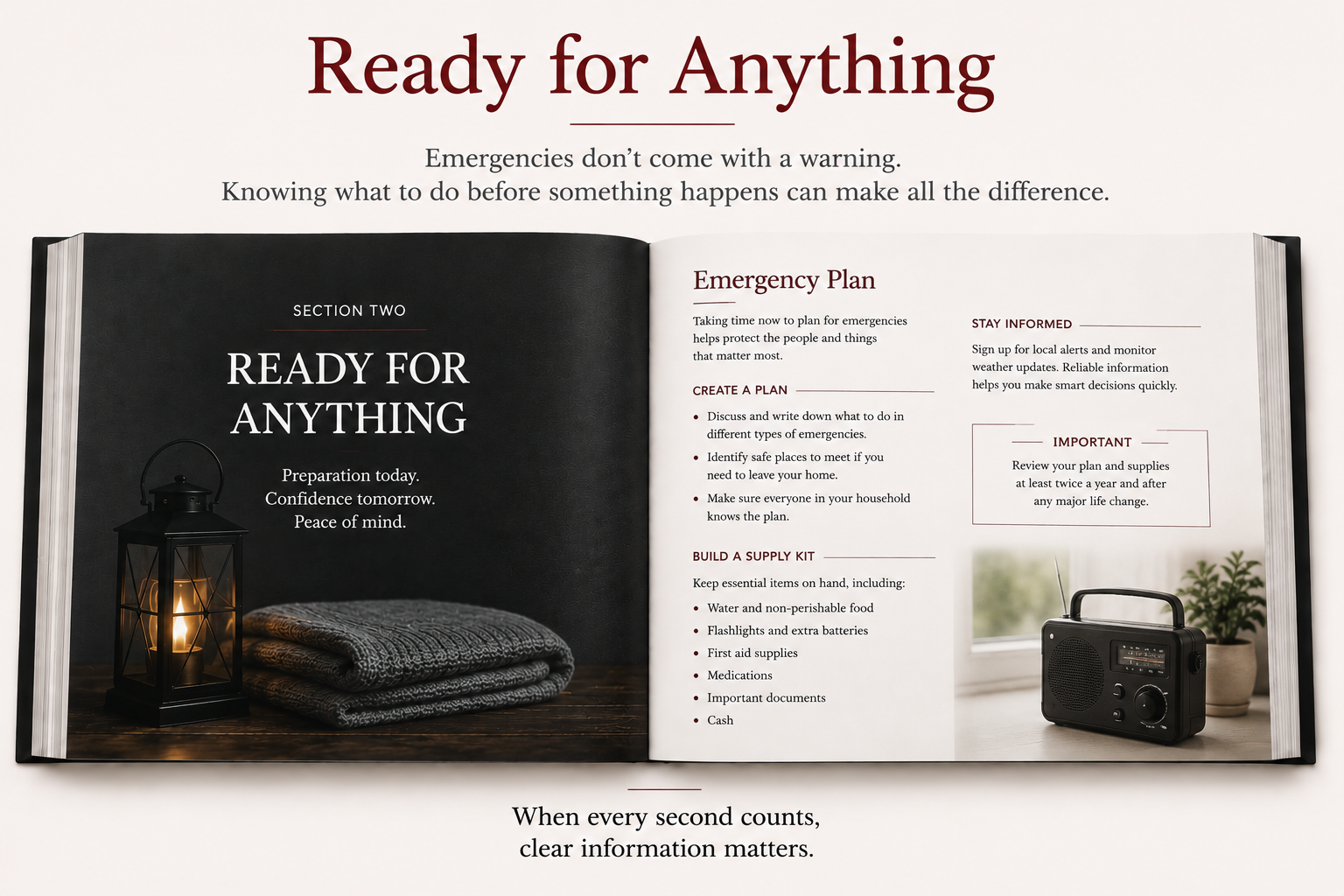 Homeowner Success emergency preparedness section with planning information for homeowners.