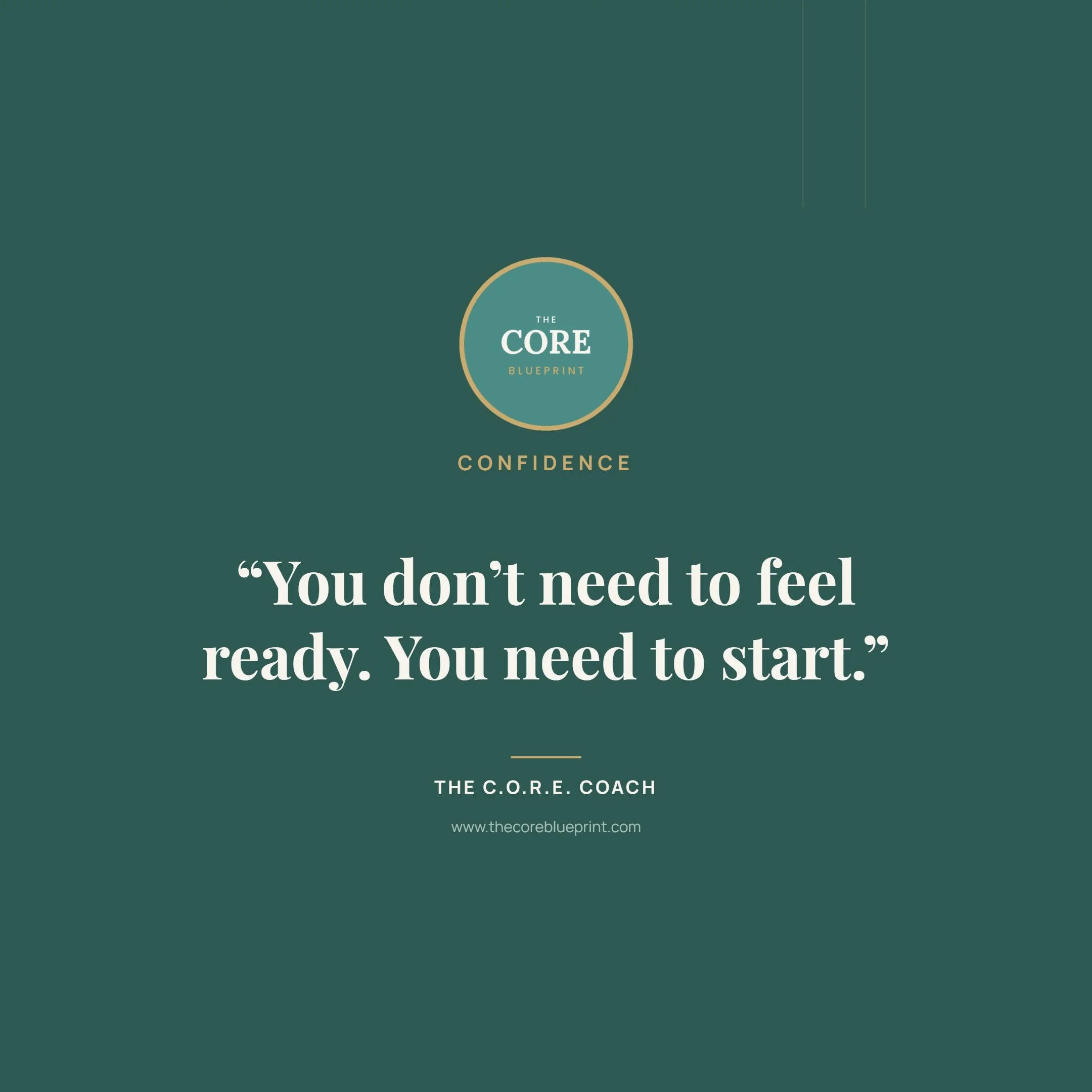 Waiting to feel ready is one of the sneakiest ways we stay stuck. Readiness is a myth &mdash; it shows up after the first step, not before it. If you're waiting for the green light, this is it.

Hashtags: #confidencecoaching #justgetstarted #personal