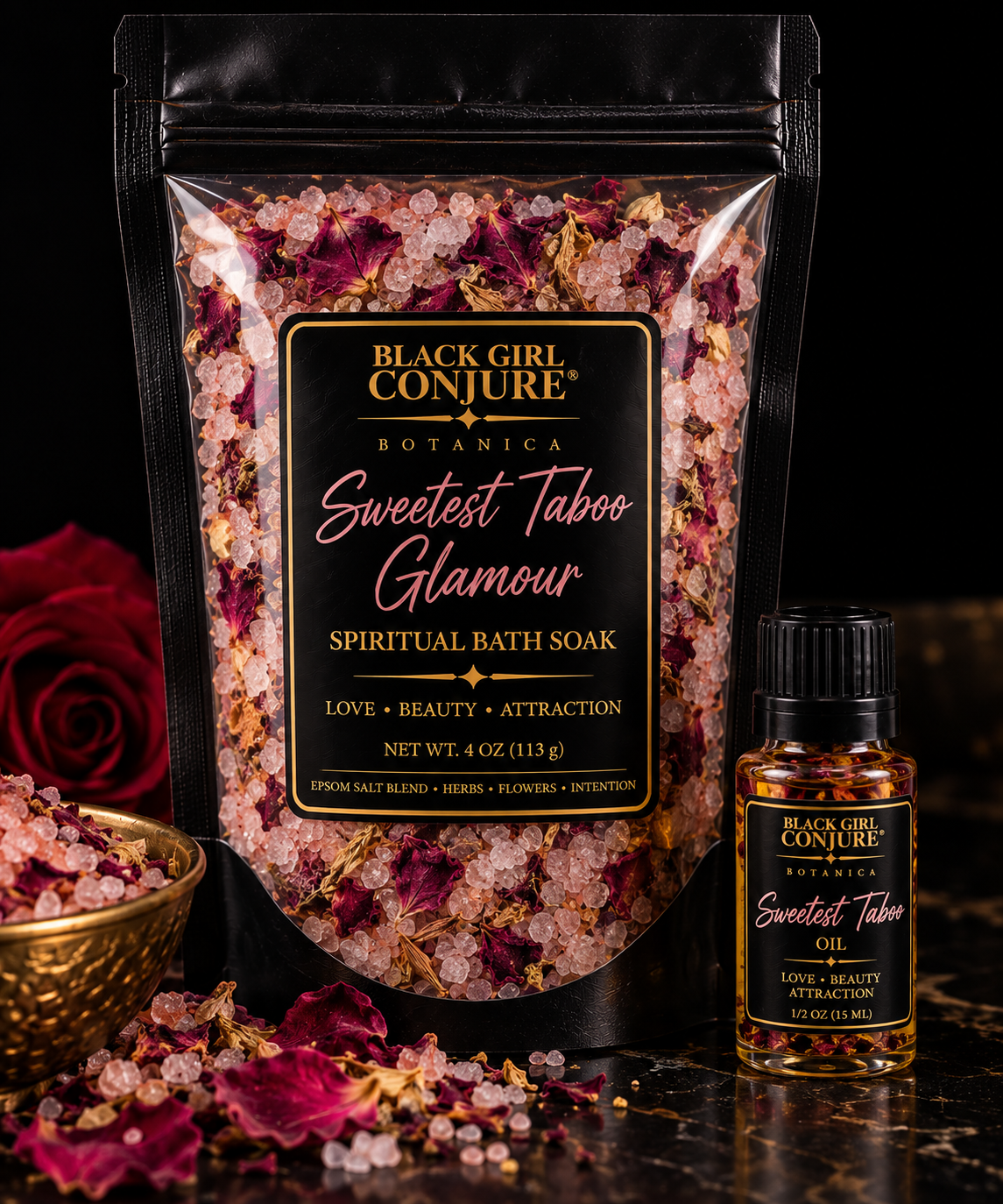 BLACK GIRL CONJURE® SWEETEST TABOO GLAMOUR SPIRITUAL BATH WASH