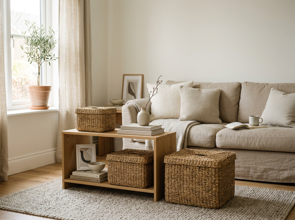 Shop the woven storage baskets”