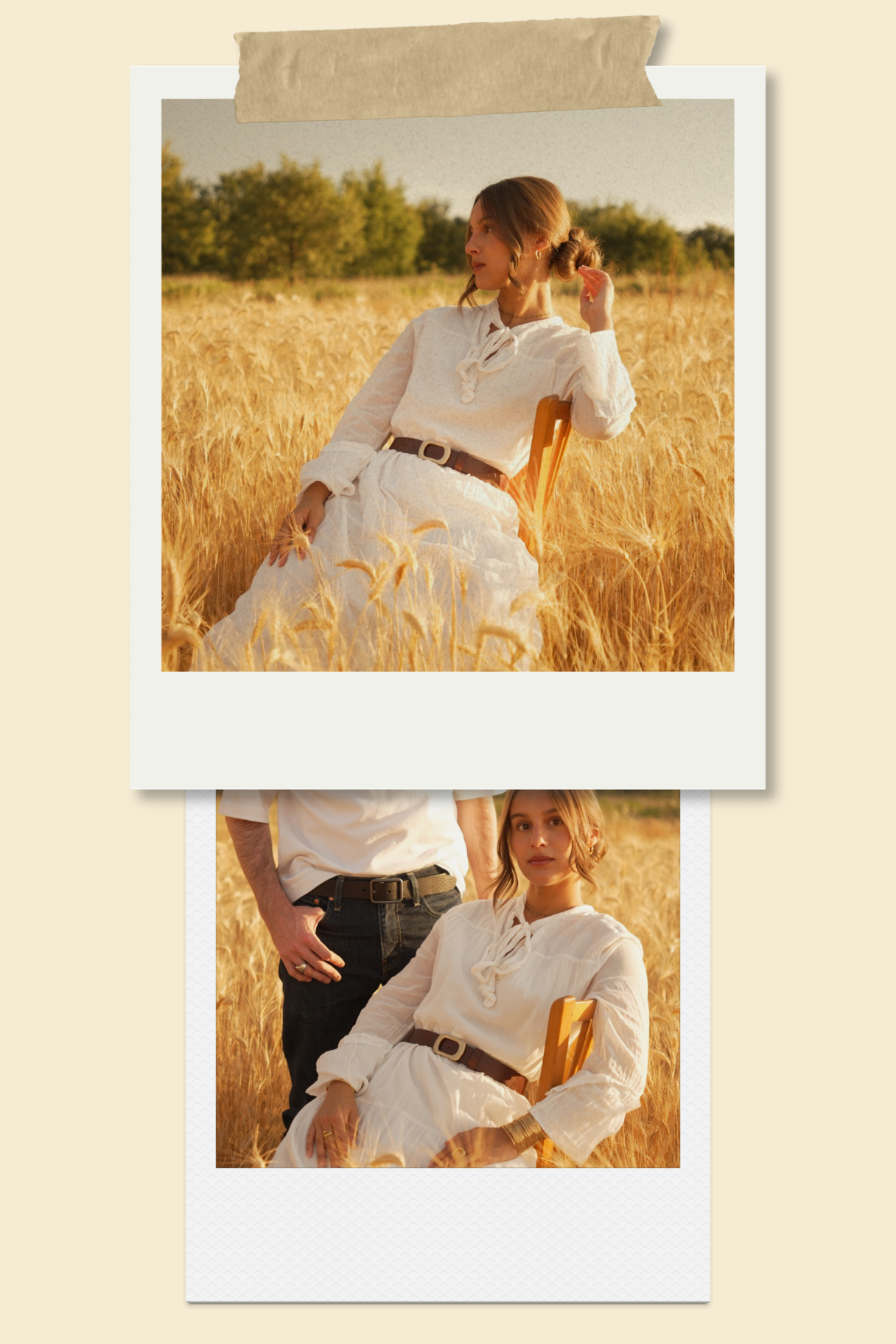 Ceinture signature Atelier Nappa boucle dorée brossée 