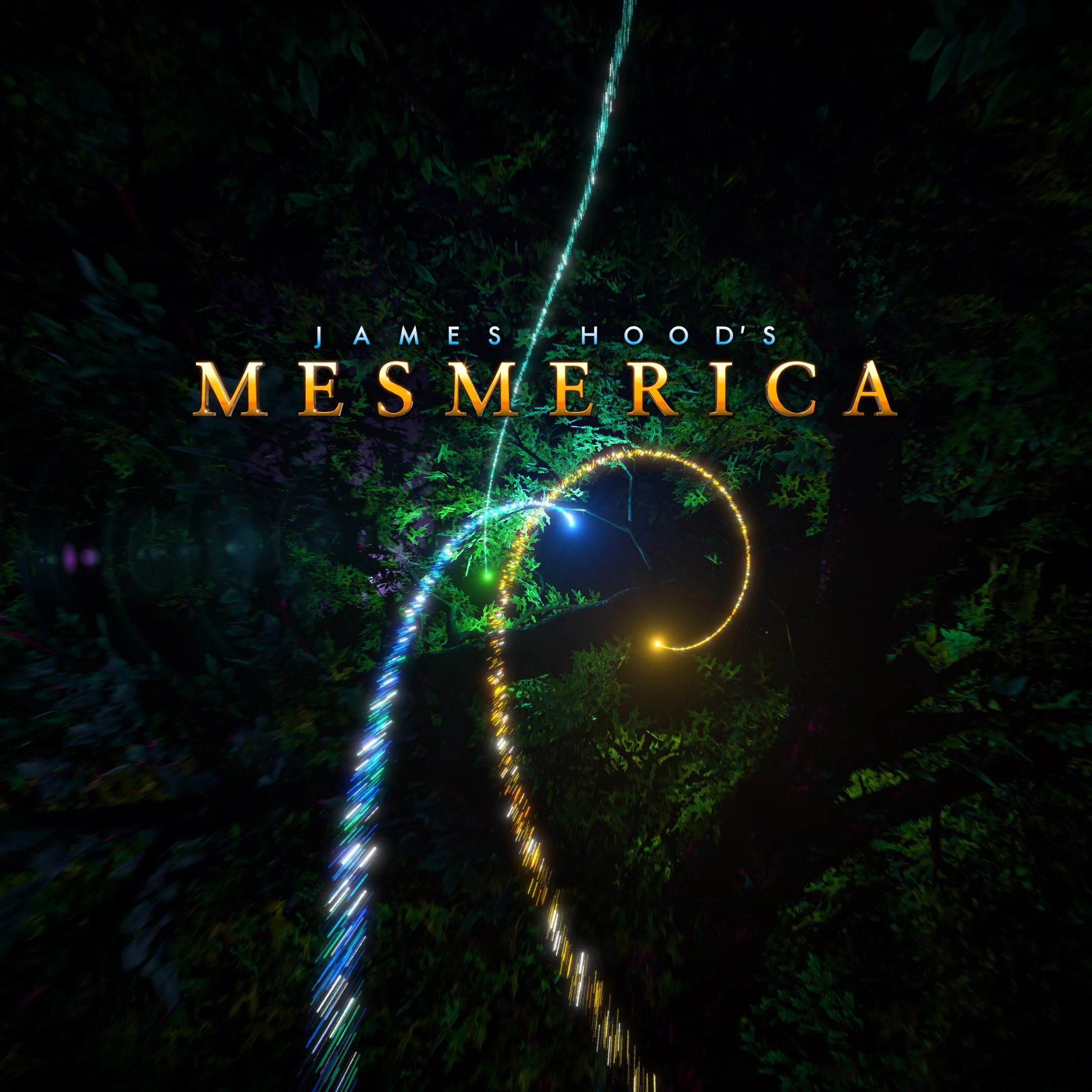 "James Hood's Mesmerica" immersive entertainment company logo
