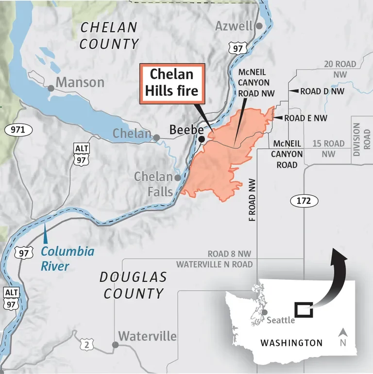 Victim found dead in vehicle consumed by Chelan wildfire