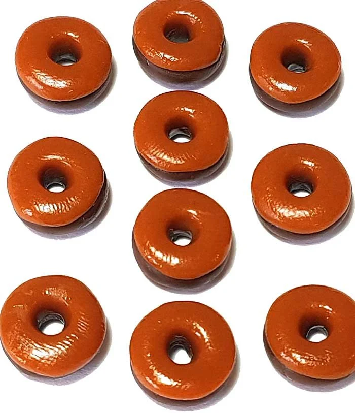Dollhouse Miniature Caramel Donuts, Handmade Polymer Clay, Mini Food Wholesale