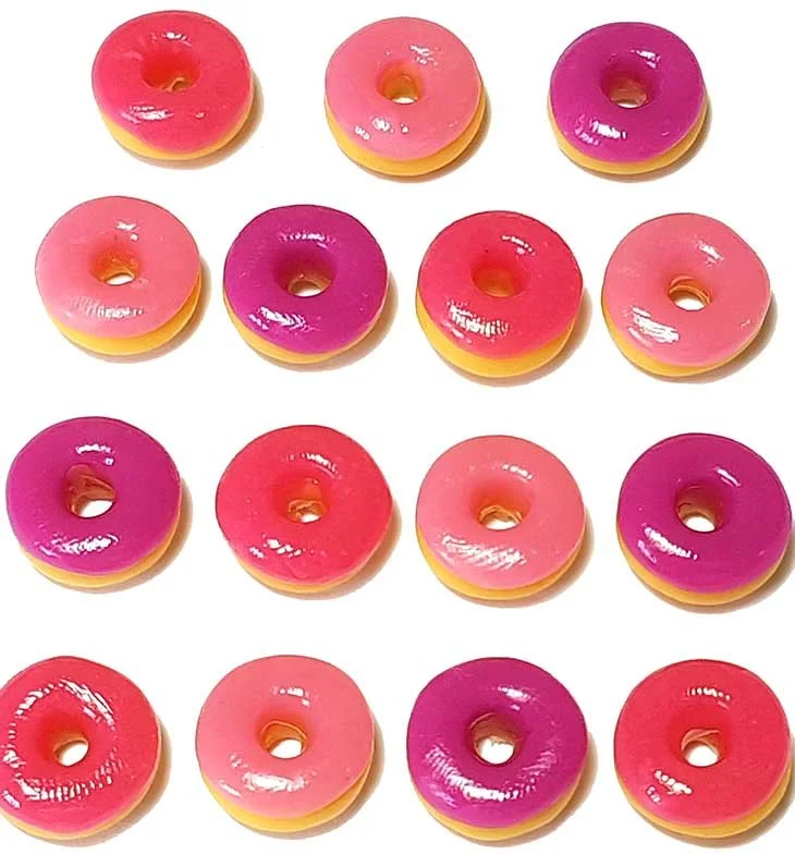 Dollhouse Miniature Iced Donuts, Handmade Polymer Clay, Mini Food Wholesale
