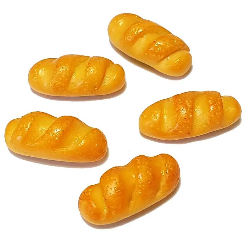 Dollhouse Miniature Bread Sticks: Handmade Polymer Clay Bakery