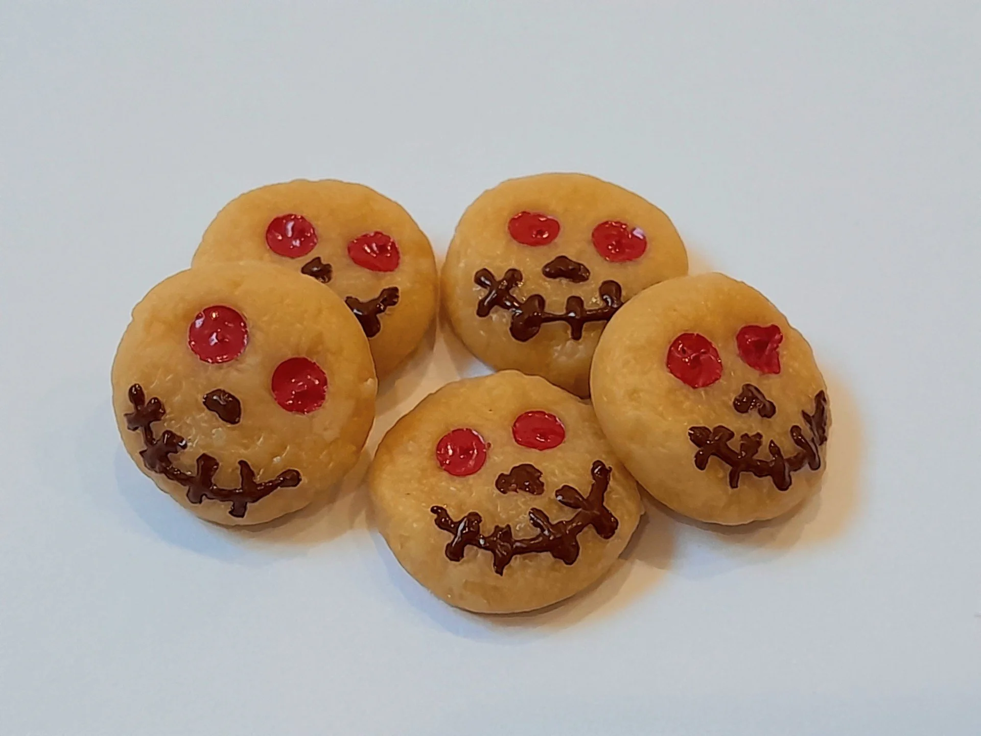 Dollhouse Miniature Halloween Cookies : Handmade Polymer Clay Bakery Biscuit Treats