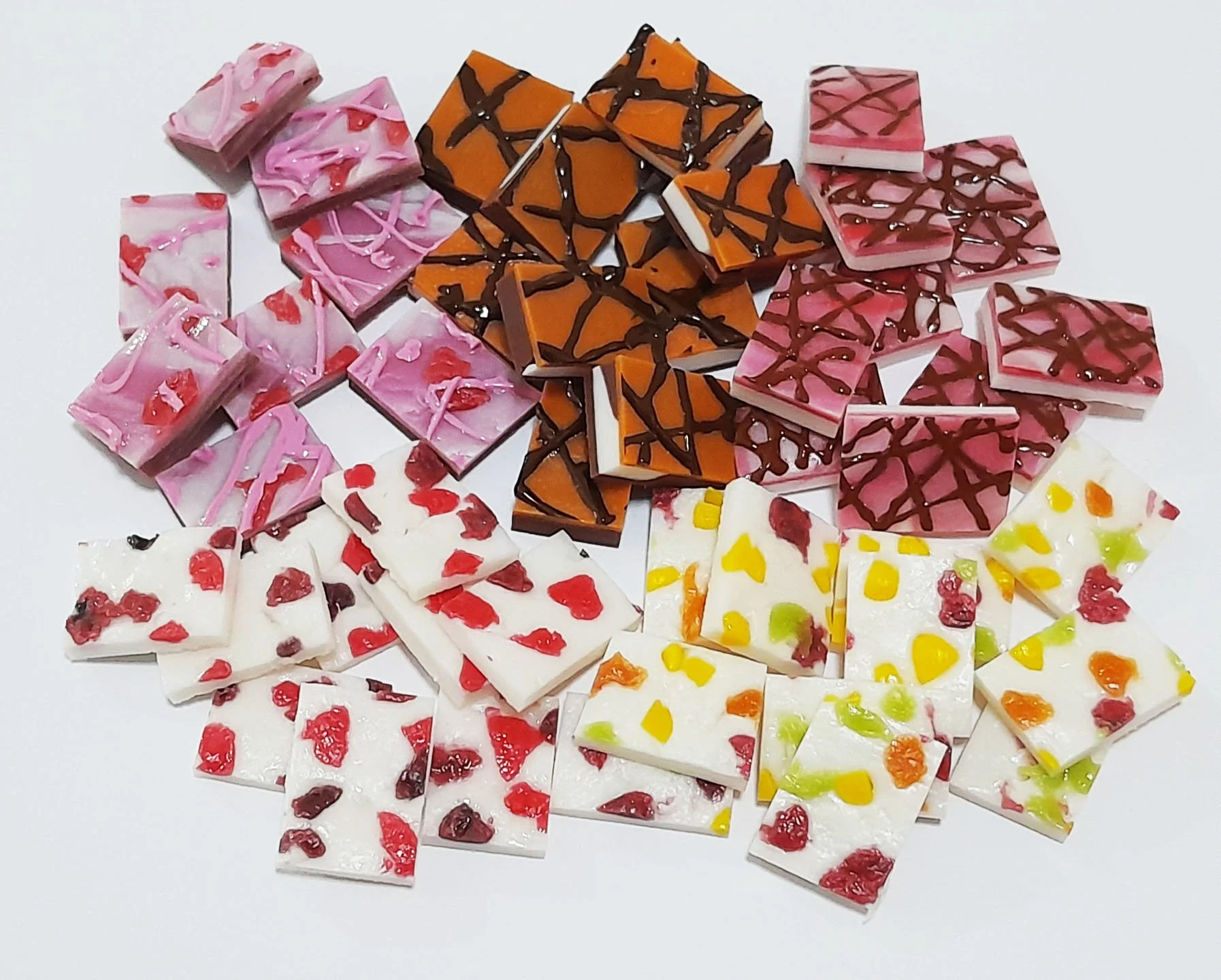 Dollhouse Miniature Mixed Chocolate Bark Doll Mini Food Sweet Holiday Treat Candy Handmade Clay