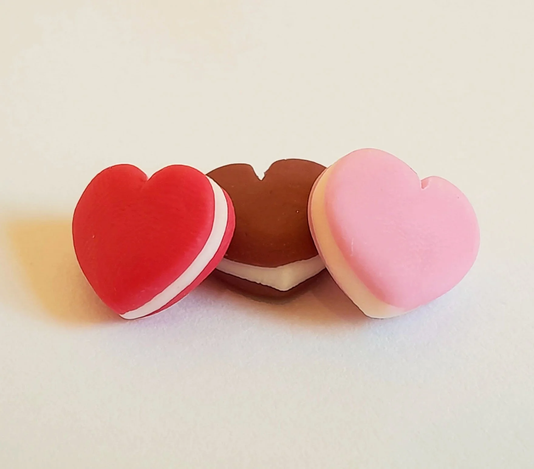100 Dollhouse Miniature Heart Cookies * Doll Mini Food Cookie Wholesale Lot