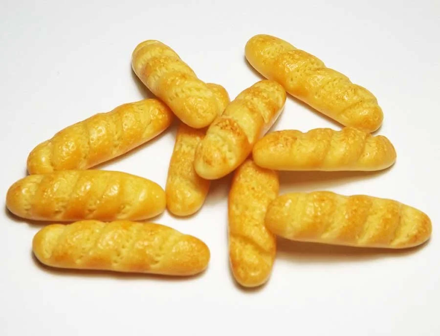 Dollhouse Miniature Bread Sticks: Handmade Polymer Clay Bakery