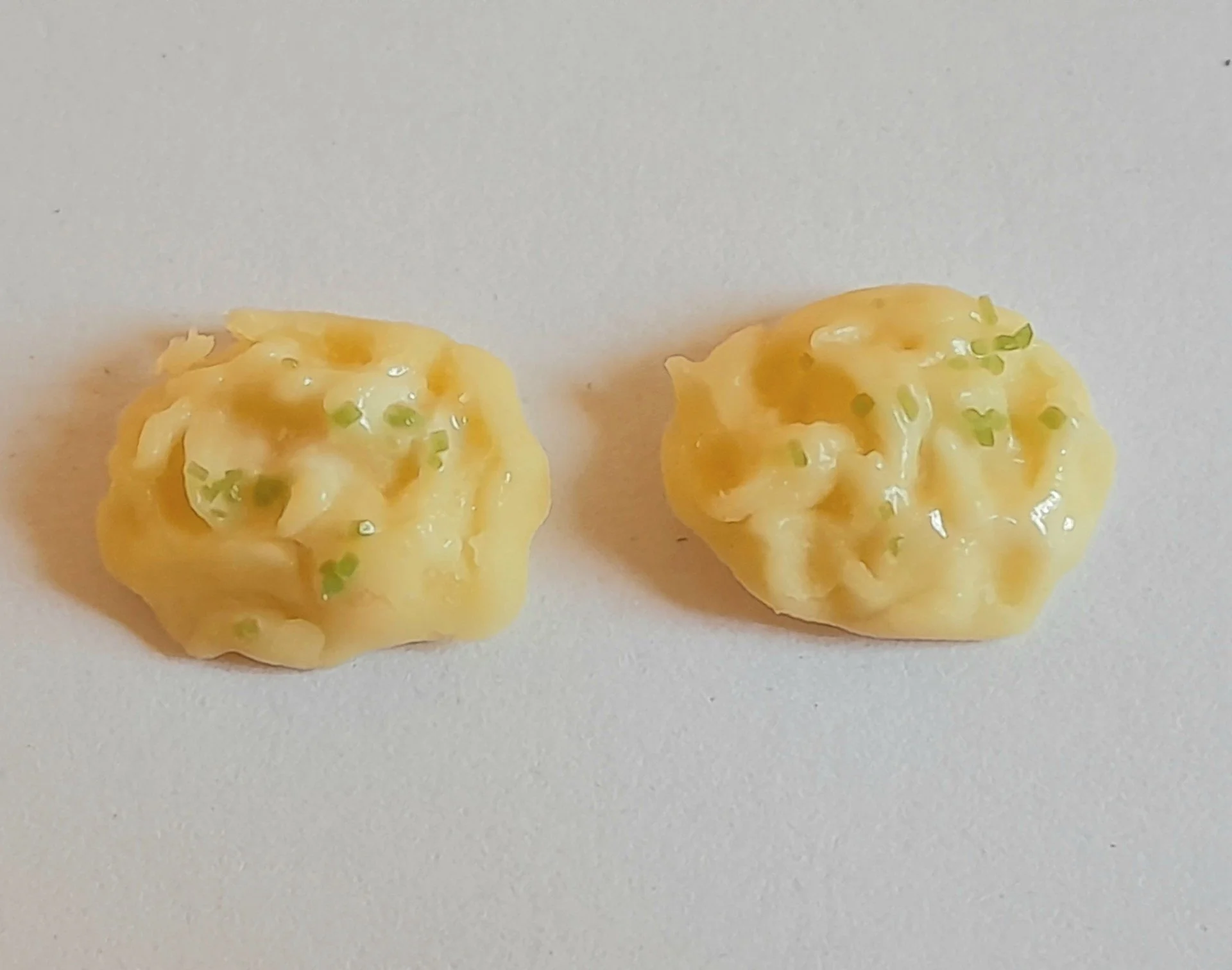 Dollhouse Miniature Mashed Potatoes with Herb * Doll Mini Food Potato Meal Handmade Clay