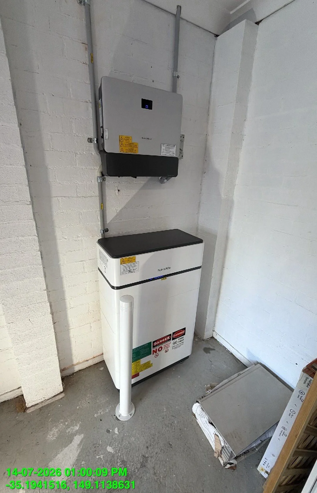 Battery and inverter install