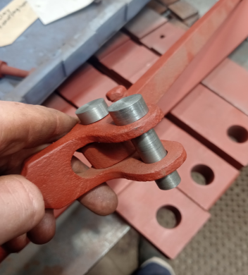 Installing pins into original 1912 reverser